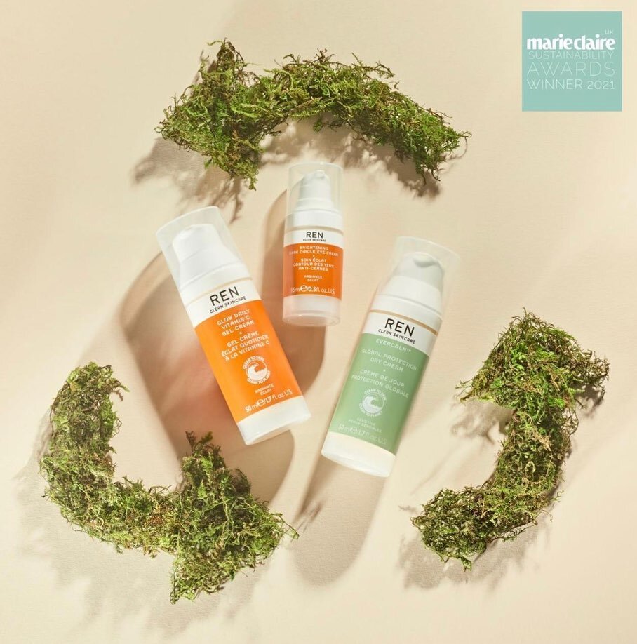 @renskincare won Marieclaire.com's 2021 Sustainability Award for &quot;Best Zero Waste Skincare Brand!&quot; 💚 ♻️

&quot;Sustainability is in REN Clean Skincare&rsquo;s DNA. Since the brand&rsquo;s beginnings more than two decades ago, REN has used 