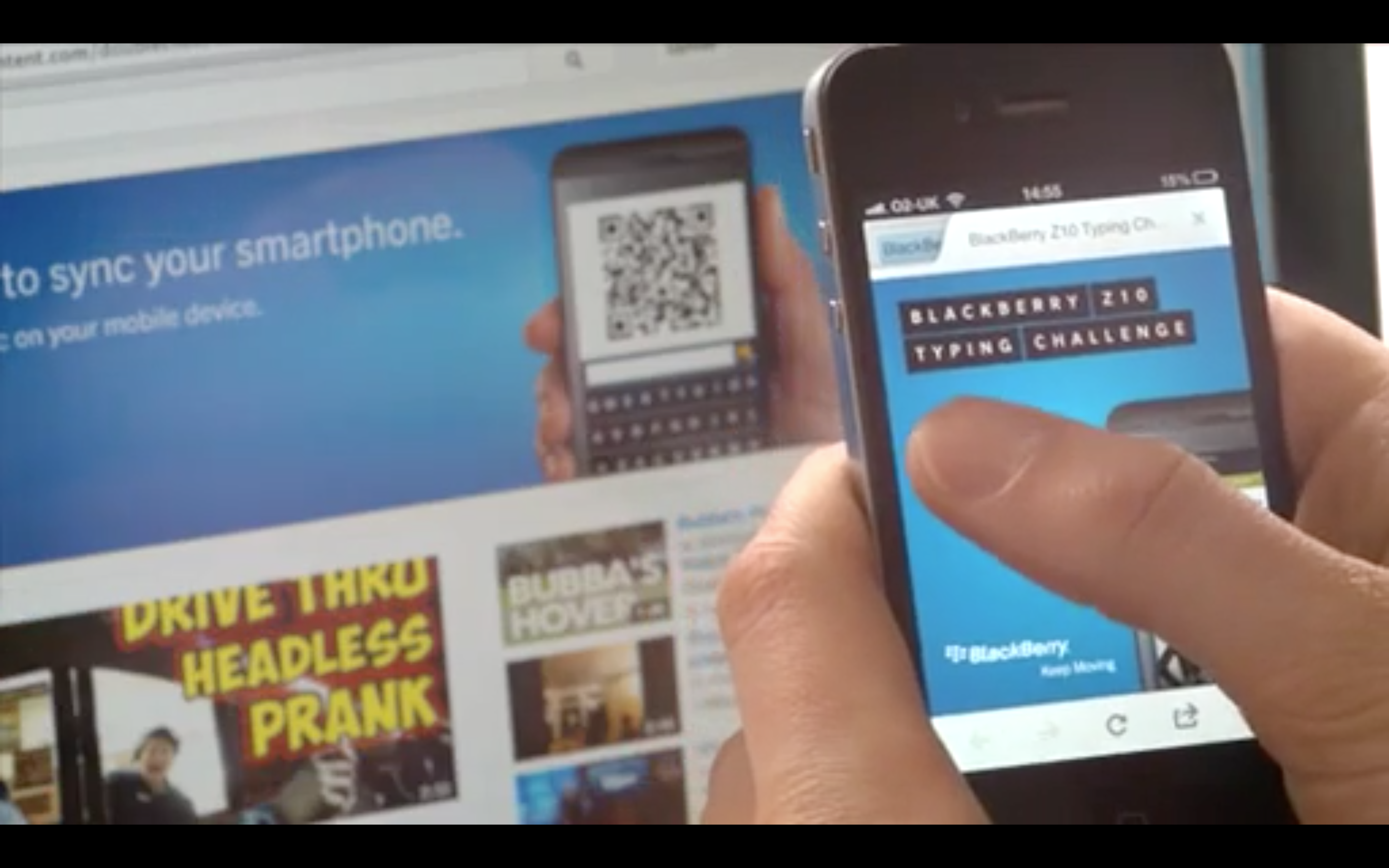 BlackBerry Z10 Text Race