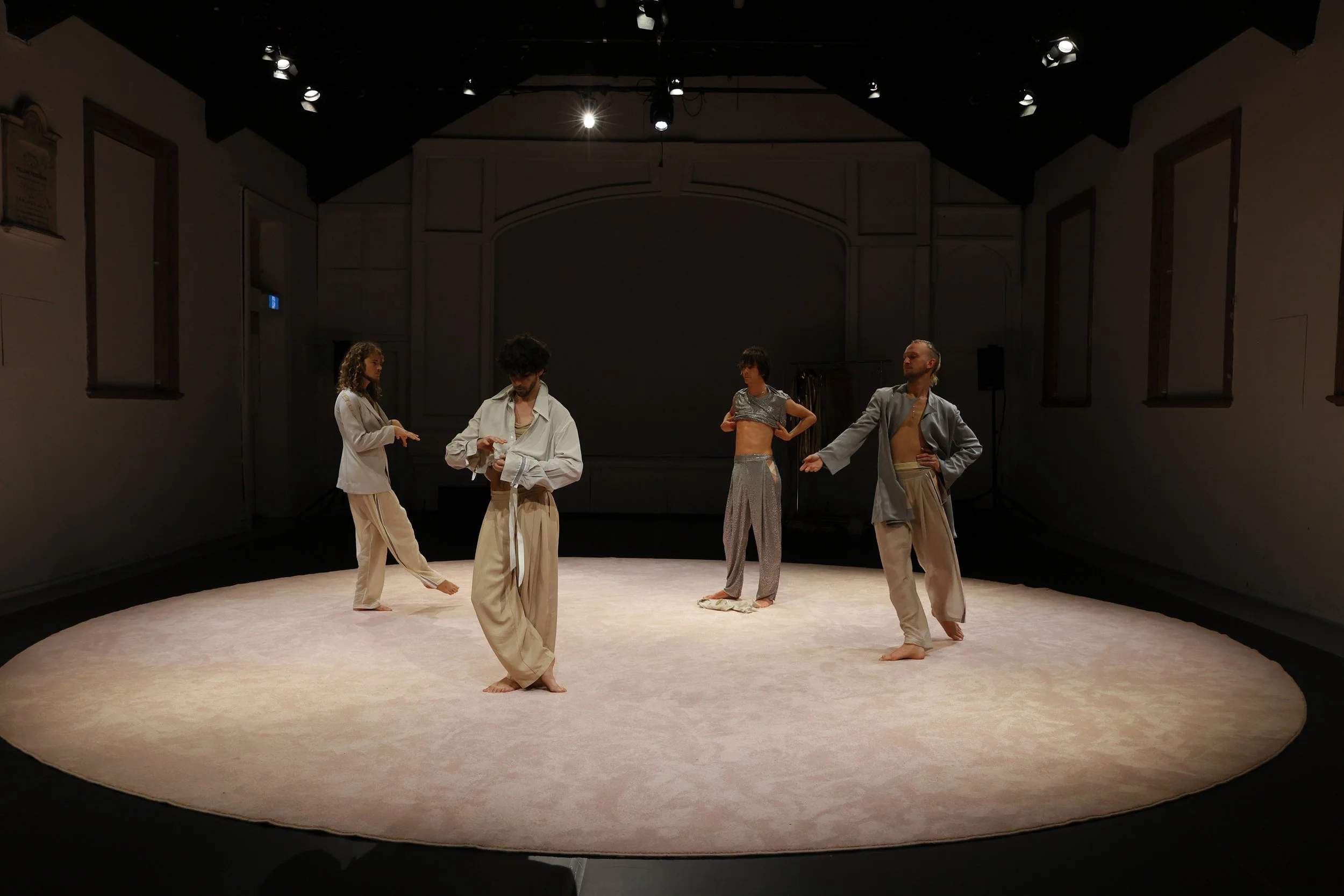  Frame Festival, Temperance Hall 2023  Dancers - Harrison Hall, Oliver Savariago, Benjamin Hurley, Samuel Harnett - Welk    Image by Bronte 