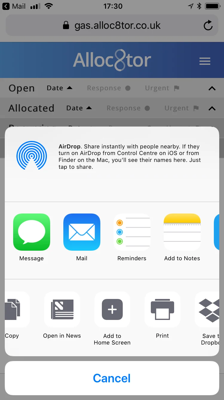 Scroll to reveal the "Add to Home Screen" button and hey presto you are done!