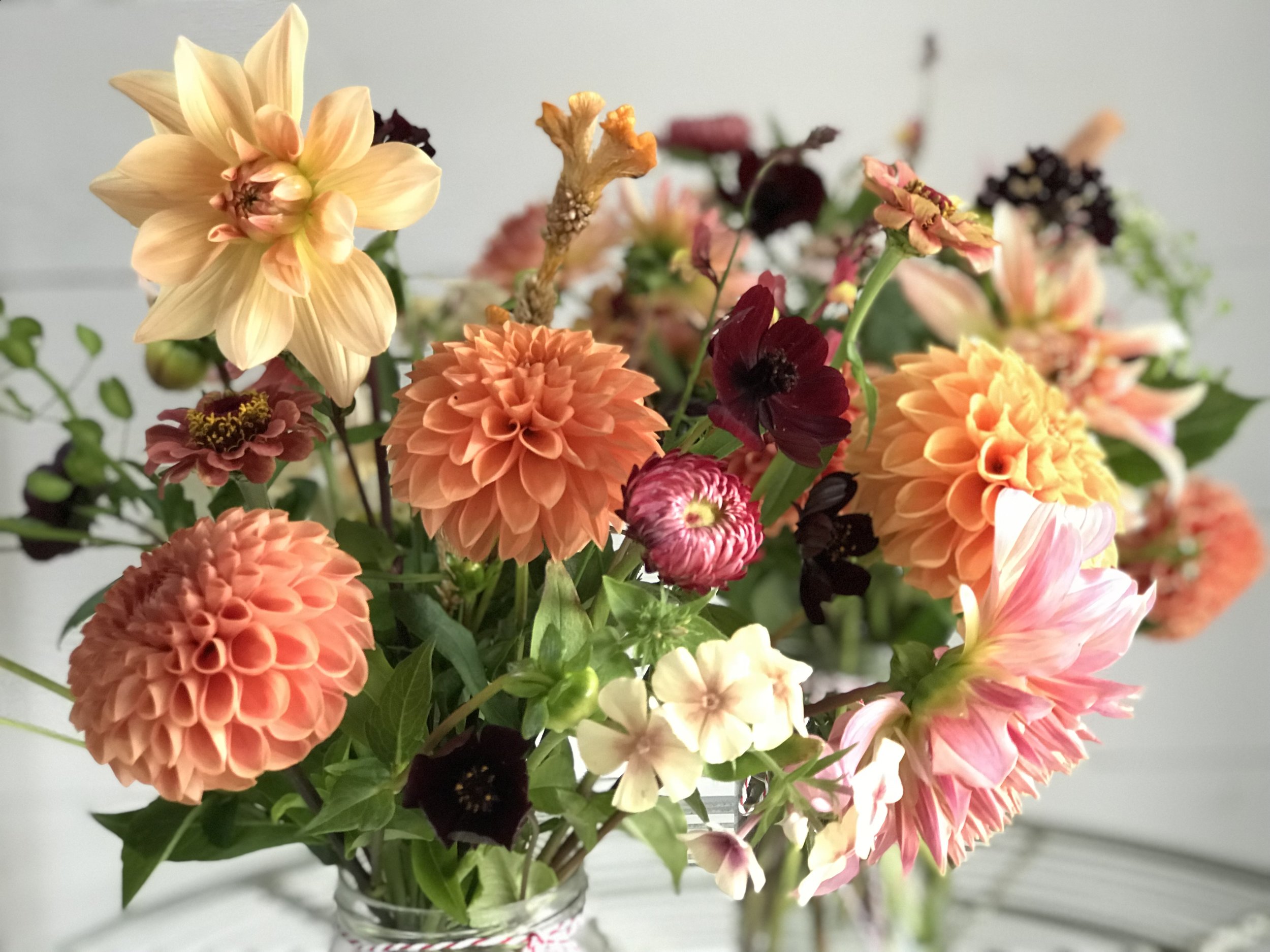 Jam jar flowers