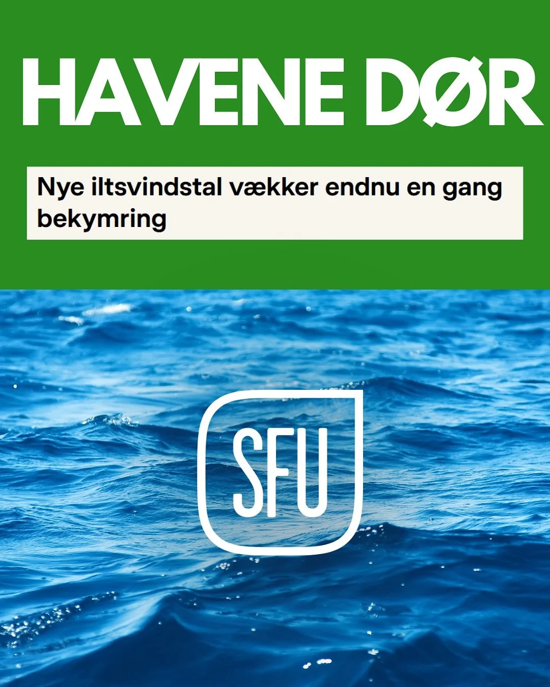 Havene d&oslash;r &ndash; og det er vores ansvar at handle🌊

Aarhus Universitets nye iltsvindrapport viser, at et omr&aring;de i havet p&aring; st&oslash;rrelse med Fyn og Bornholm lider under mangel p&aring; ilt. Det betyder d&oslash;de havomr&arin