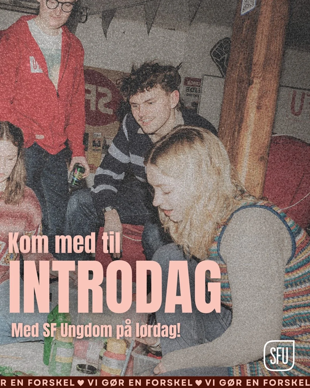 Er du nysgerrig p&aring; SF Ungdom? S&aring; er det her for dig&lt;3

Vi holder national introdag p&aring; Christiansborg l&oslash;rdag 6. december kl. 14&ndash;18, og du er inviteret! Den er nemlig b&aring;de for nye medlemmer og for dig, der overve