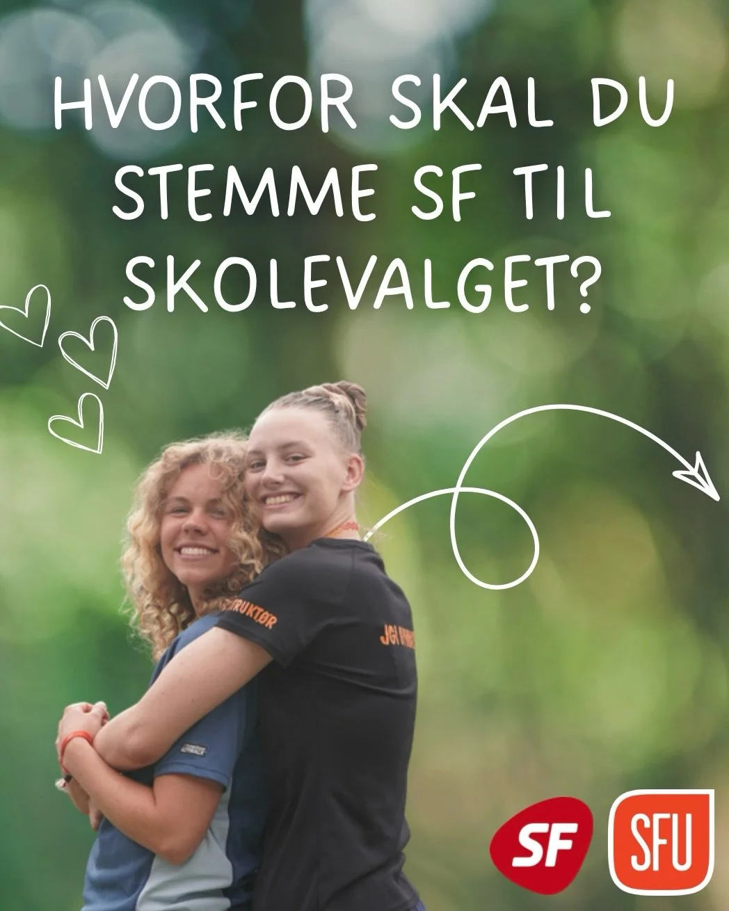 I dag skal vi stemme til skolevalget❤️ Hvis du stadig er i tvivl, s&aring; se hvorfor du skal stemme p&aring; SF her 👉👉