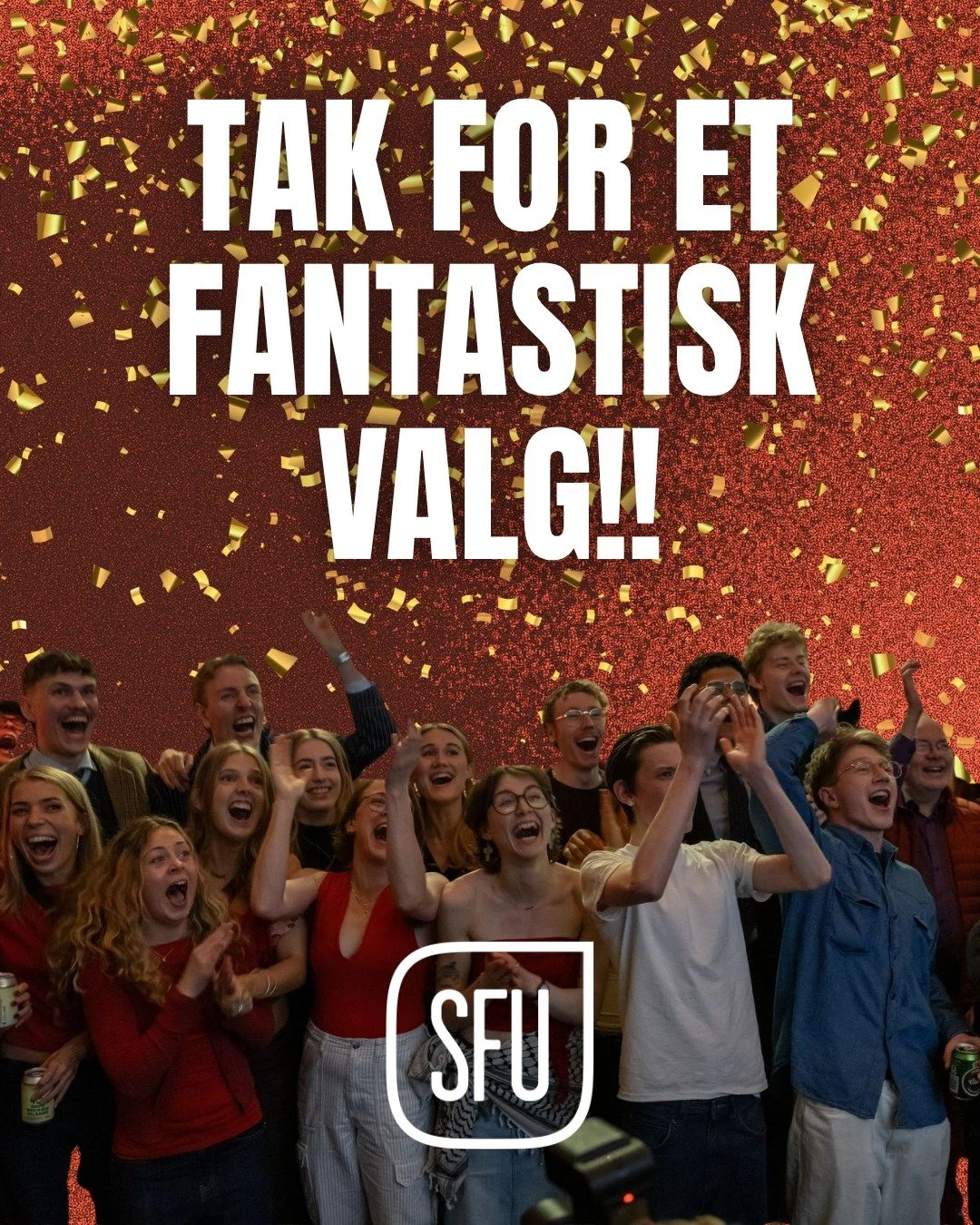 TUSIND TAK!

Valget er f&aelig;rdigt, og vi fik 11,6% af stemmerne!!!

De sidste mange uger har tonsvis af SFU'ere v&aelig;ret p&aring; gaden, og vi er s&aring; mega stolte af det resultat der er kommet ud af det❤️❤️❤️