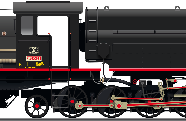  Locomotora de vapor tipus Garratt 282F0421 “Garrafeta”  Locomotora de vapor tipo Garratt 282F0421 "Garrafeta"  