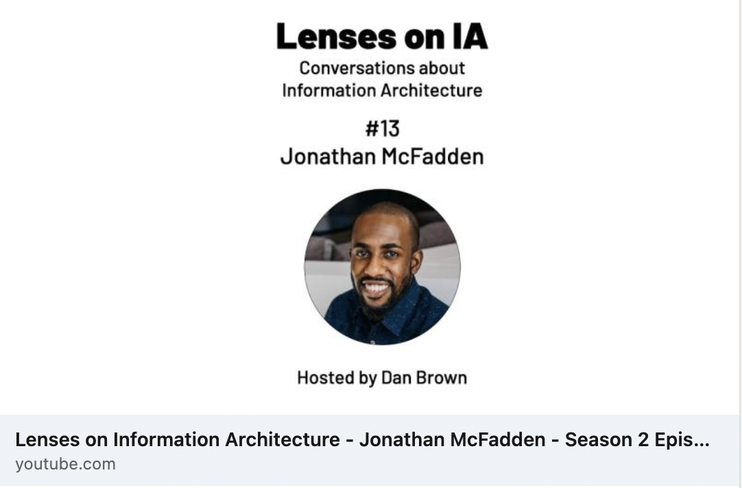Lenses on Information Architecture - Jonathan McFadden