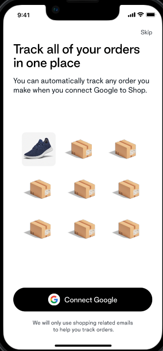 Revamping Shop’s onboarding experience for order-tracking users with content research