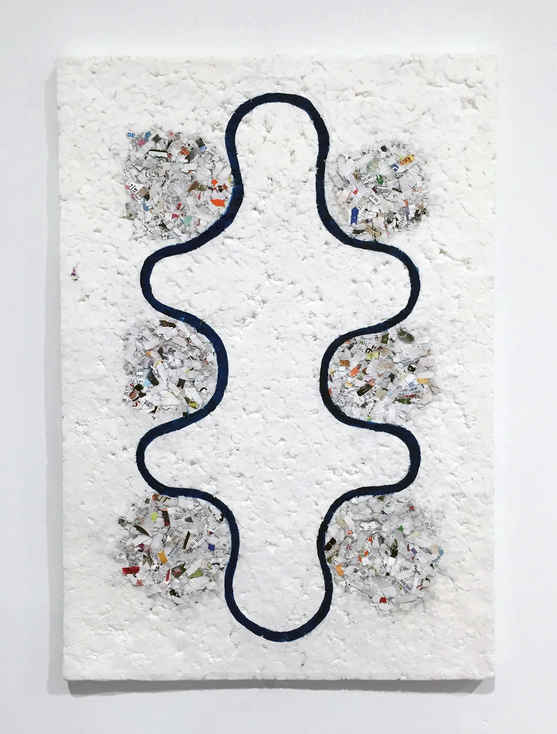 I Said to her/ I heard it so acrylic paint on cast paper 11x16x1.5 2015