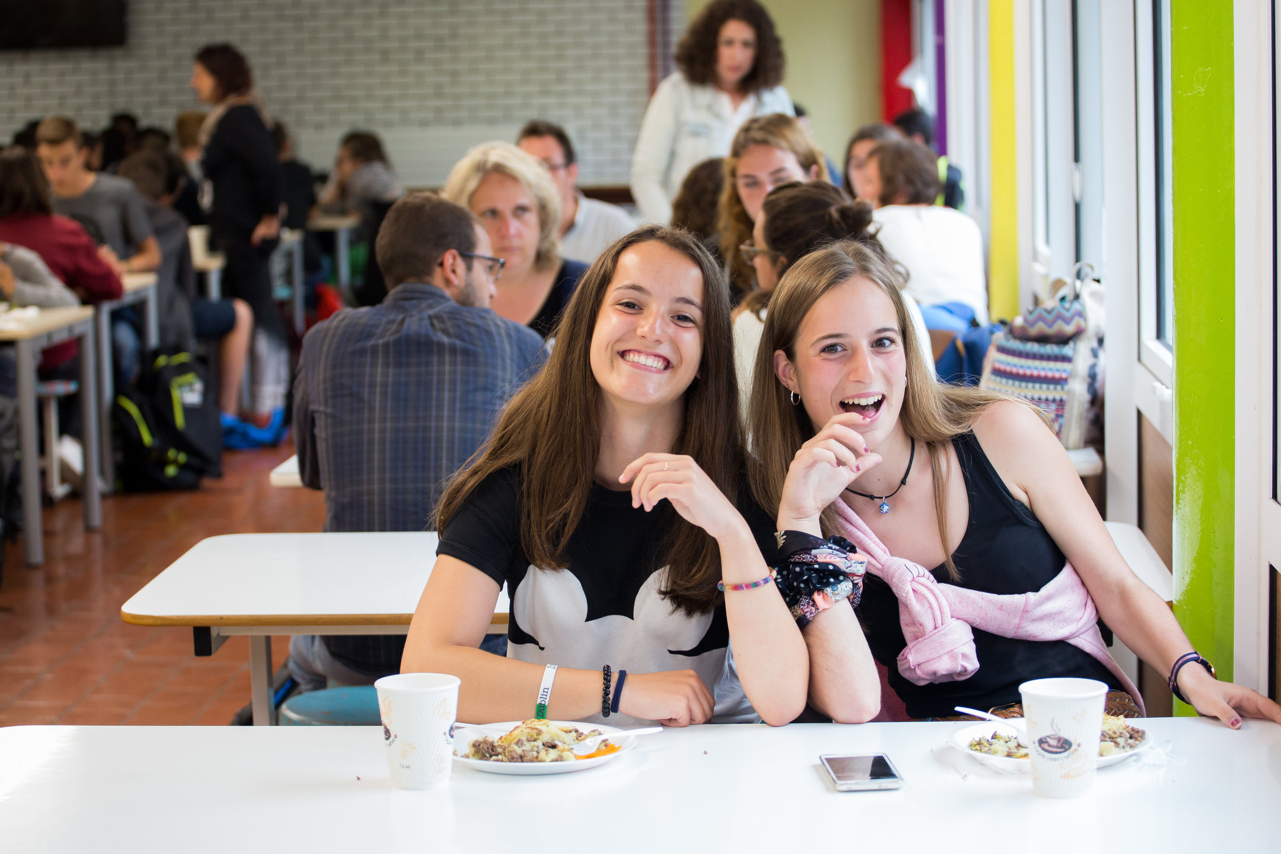 Students in the school canteen