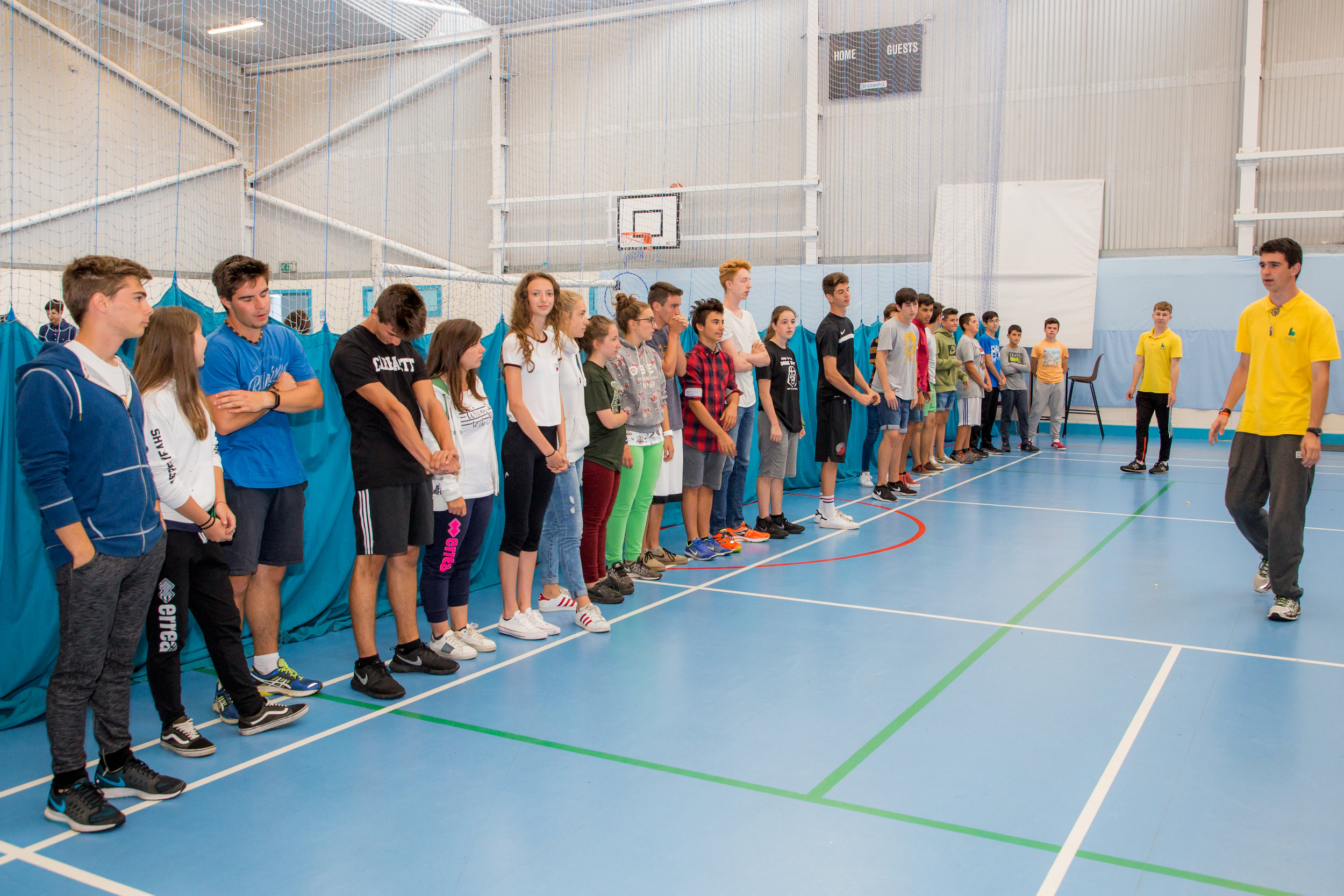 Junior students playing sports