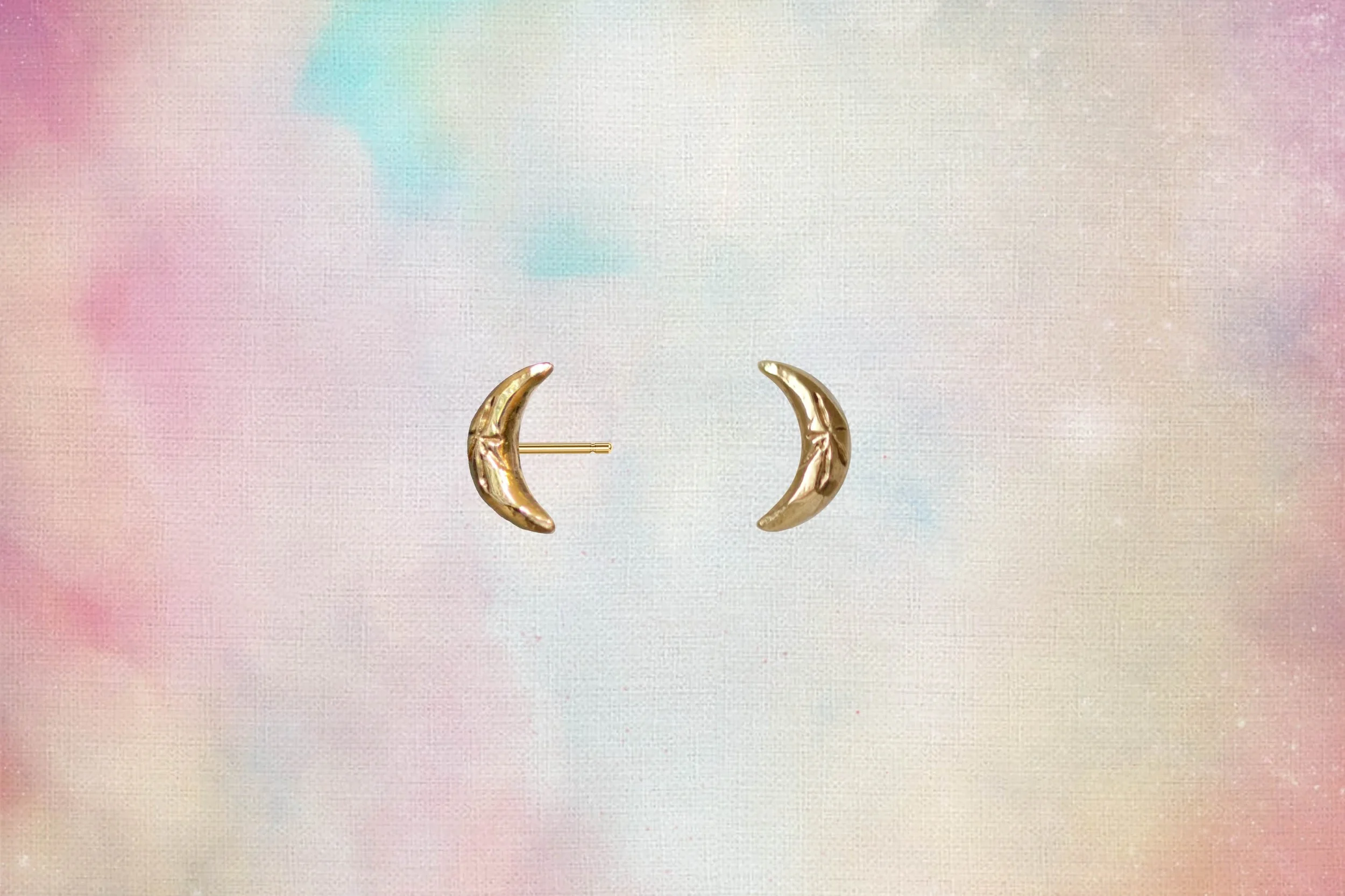 Little Crescent Moon Studs