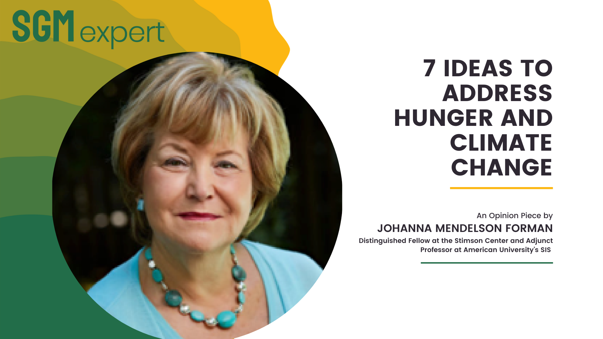 7 Ideas to Address Hunger and Climate Change
