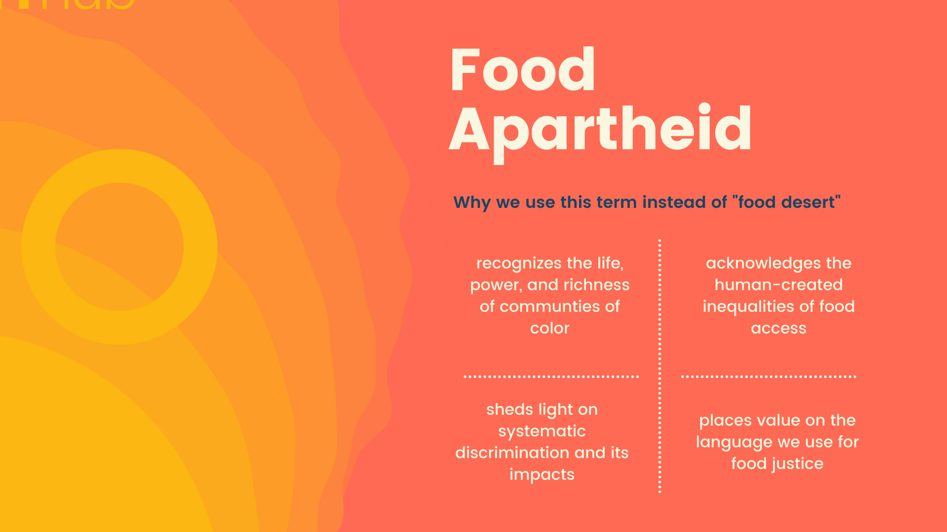 Food Apartheid in The Bush