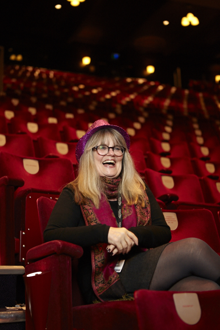 portrait of woman in the theatre