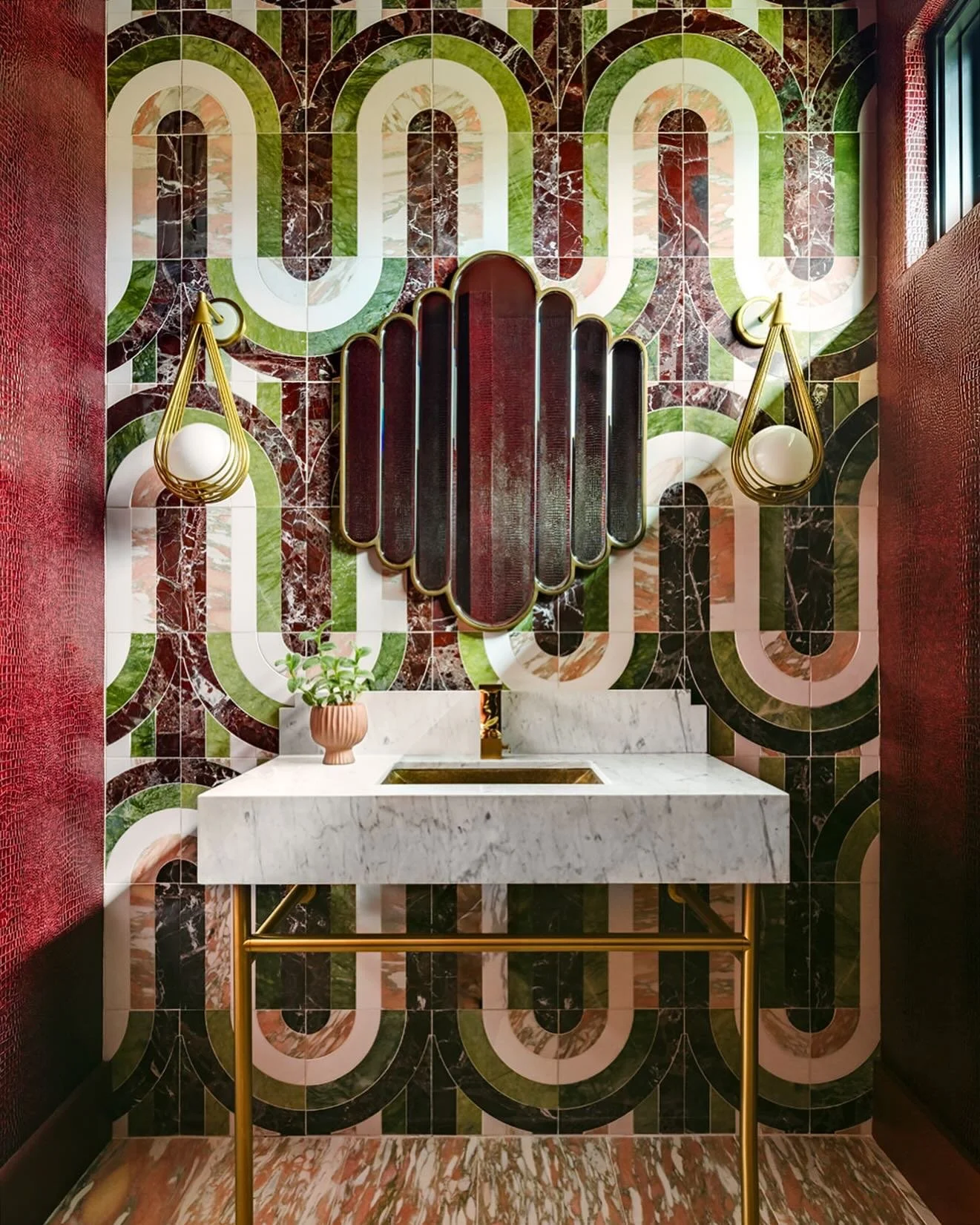 It&rsquo;s hard to describe the love for this powder room that I have. So very thankful for clients that love color, pattern and texture overload!