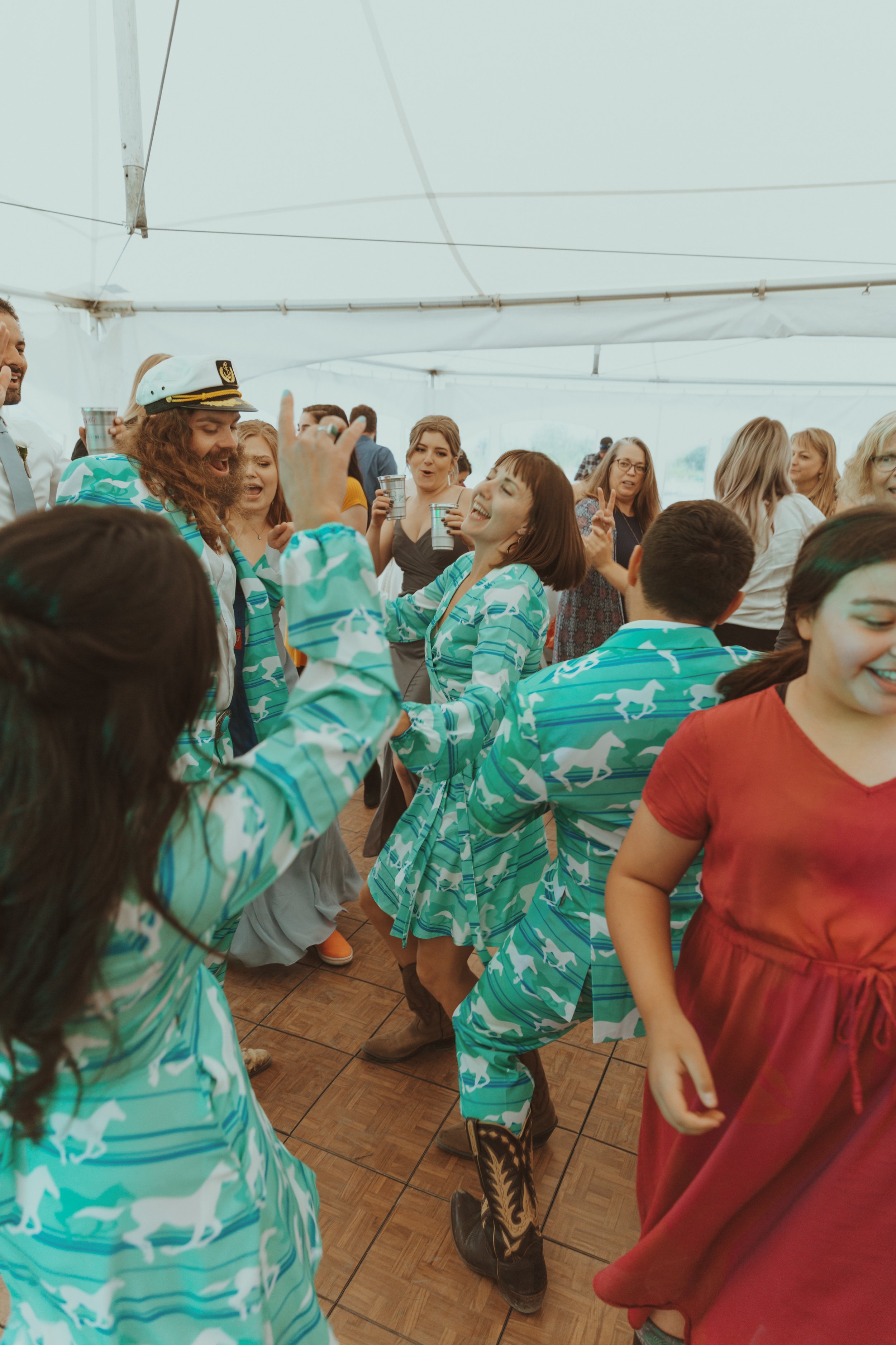 Dance party at a Seward wedding