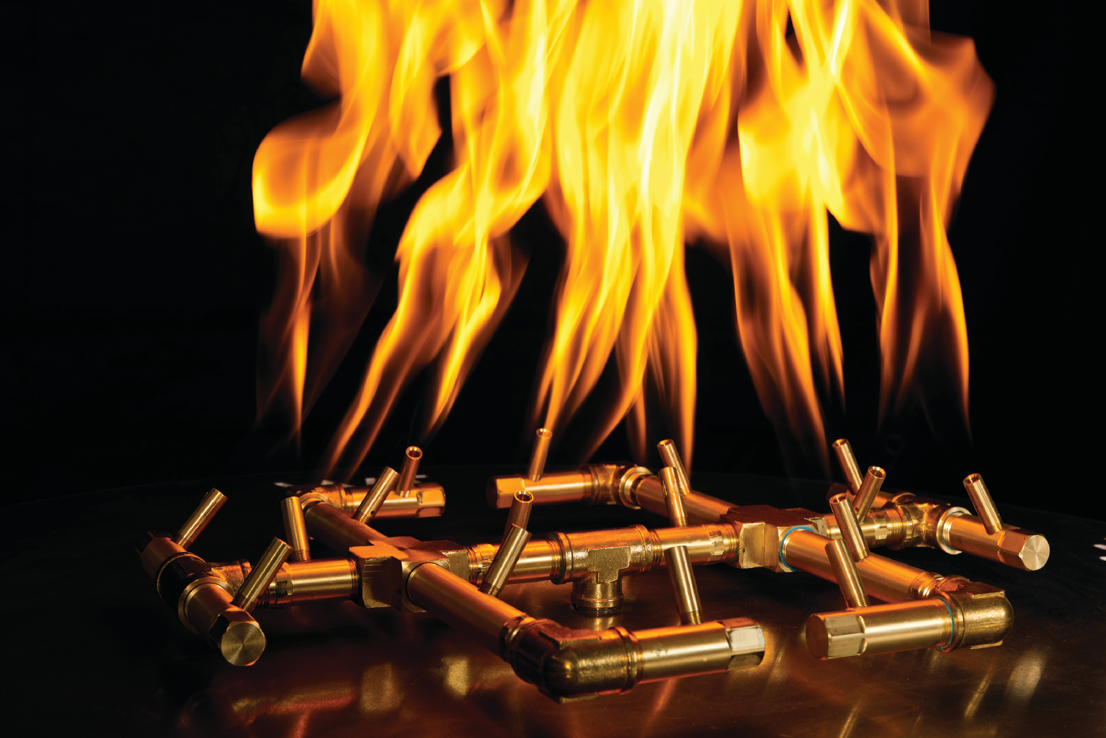 Flame twice the height.