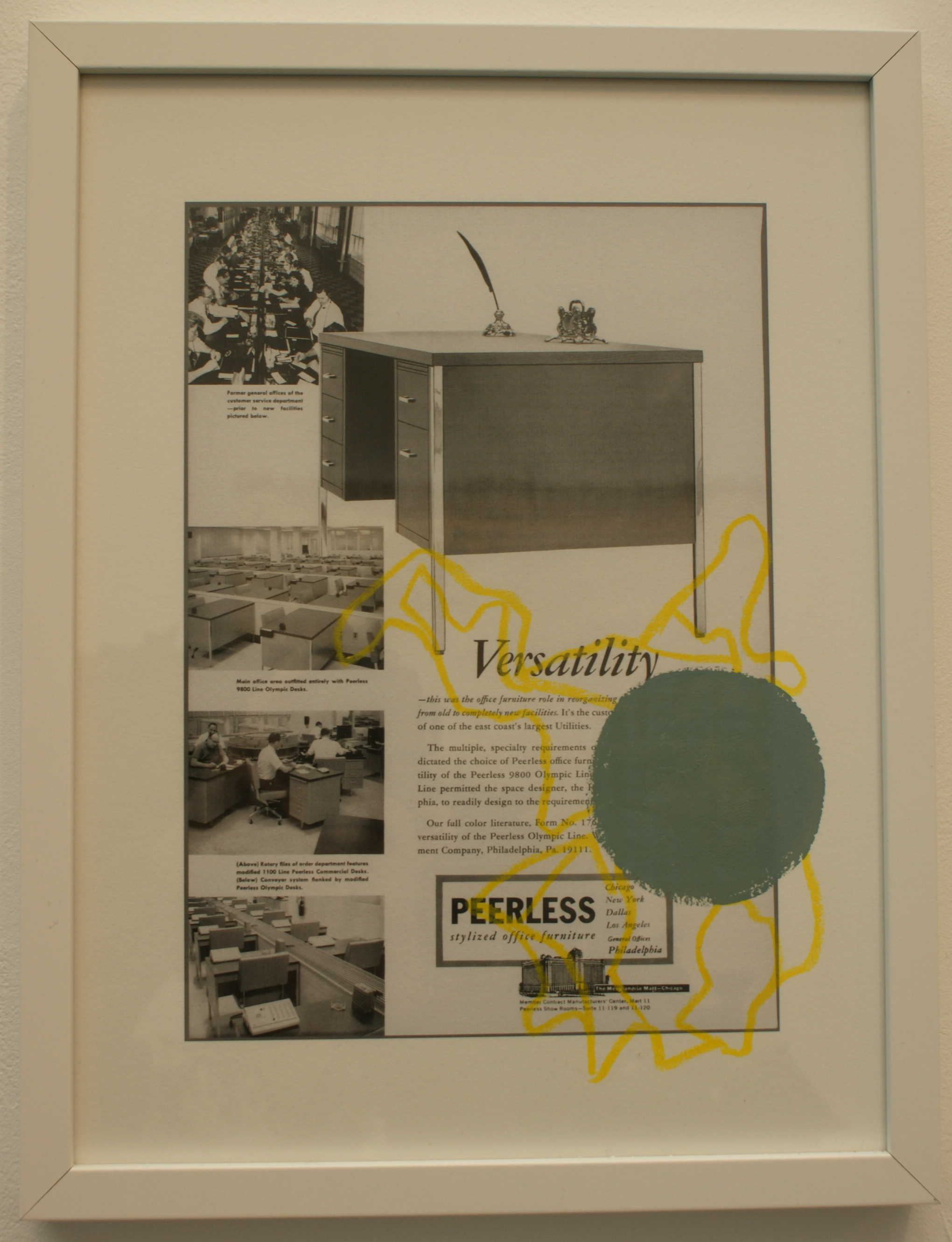 Digital print with crayon and paint, 2010 42 x 31.5cm Framed