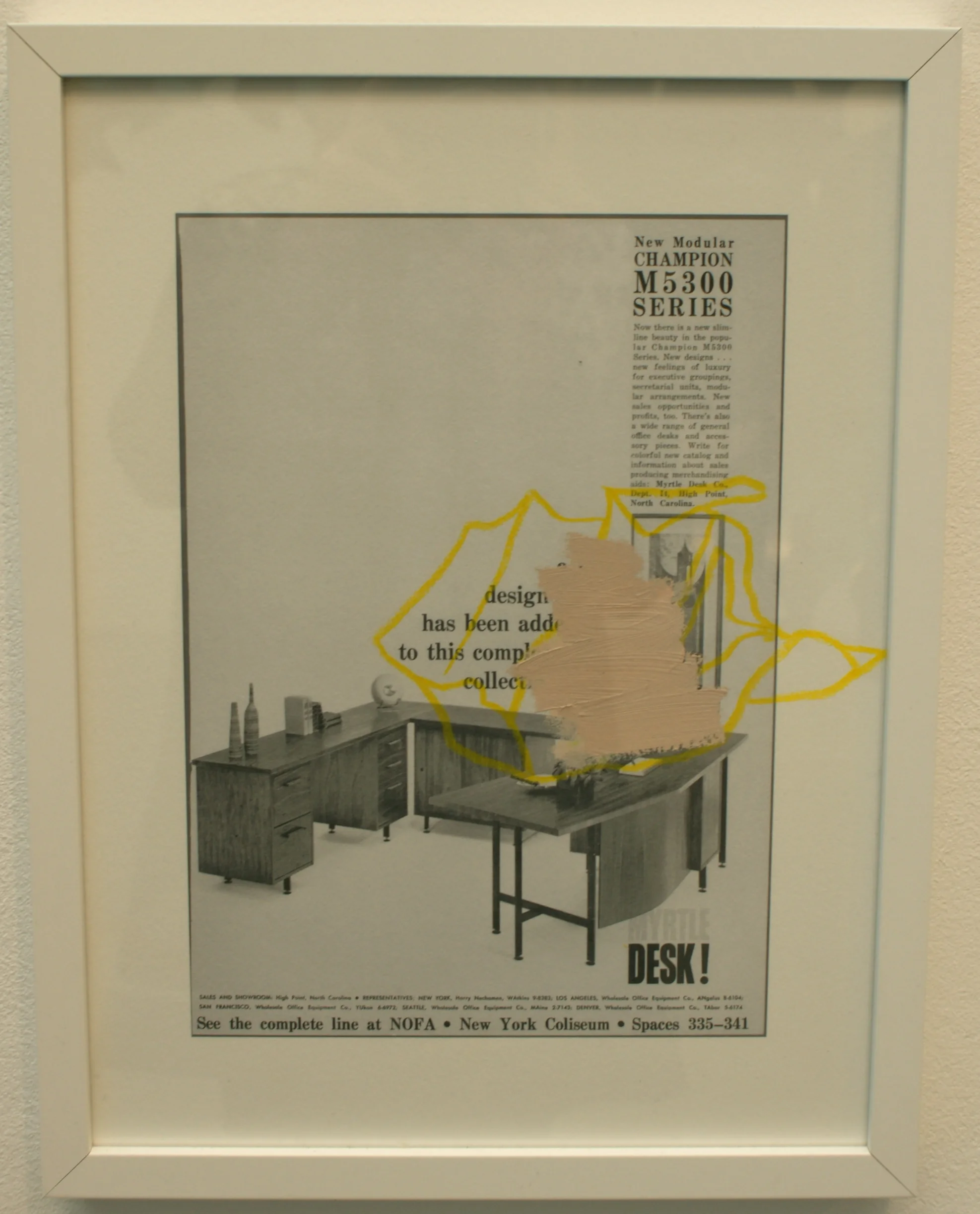 Digital print with crayon and paint, 2010 42 x 31.5cm Framed
