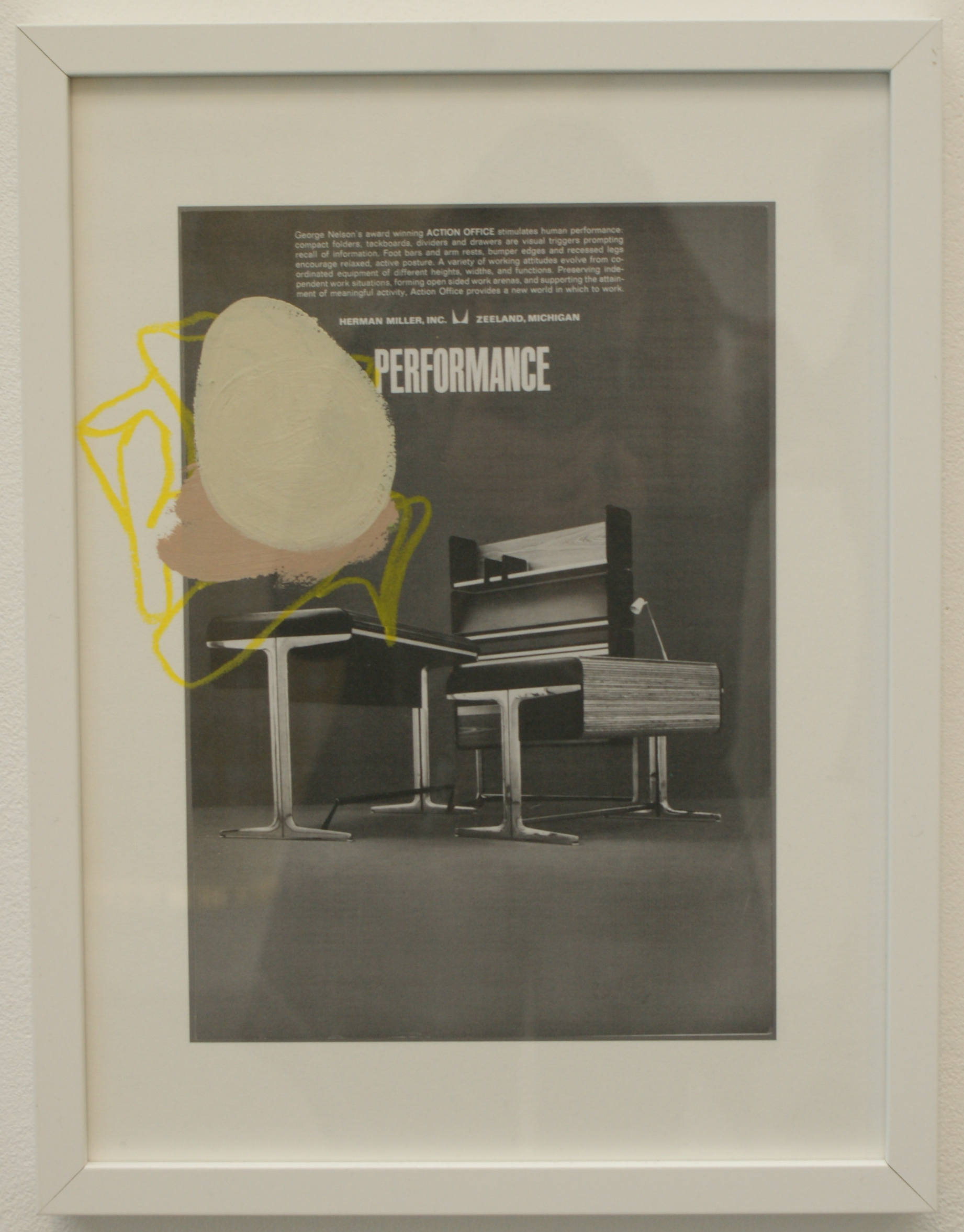 Digital print with crayon and paint, 2010 42 x 31.5cm Framed