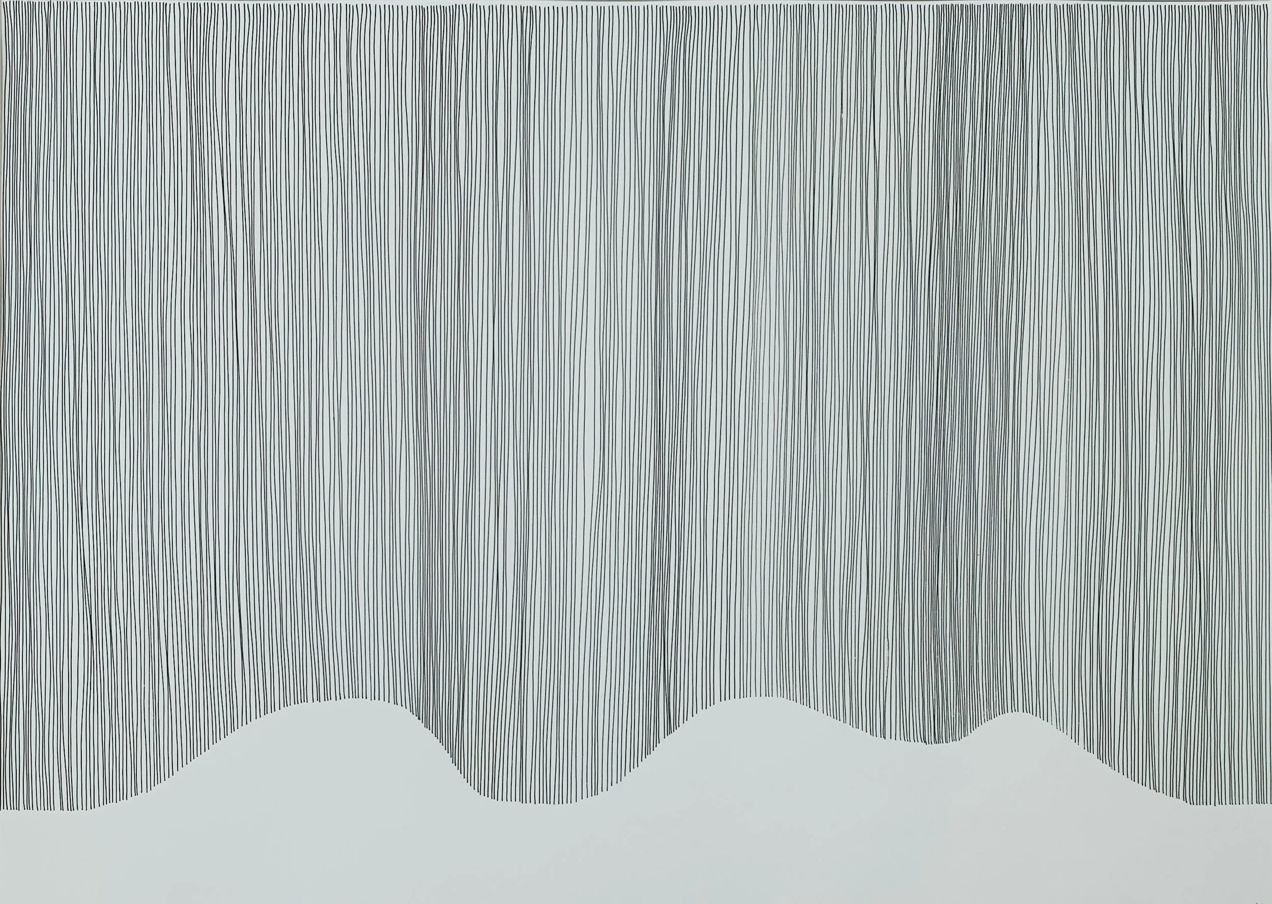  Interval, 2019 Black in drawing on white acid-free paper 88.5 x 68cm Framed [£500] 