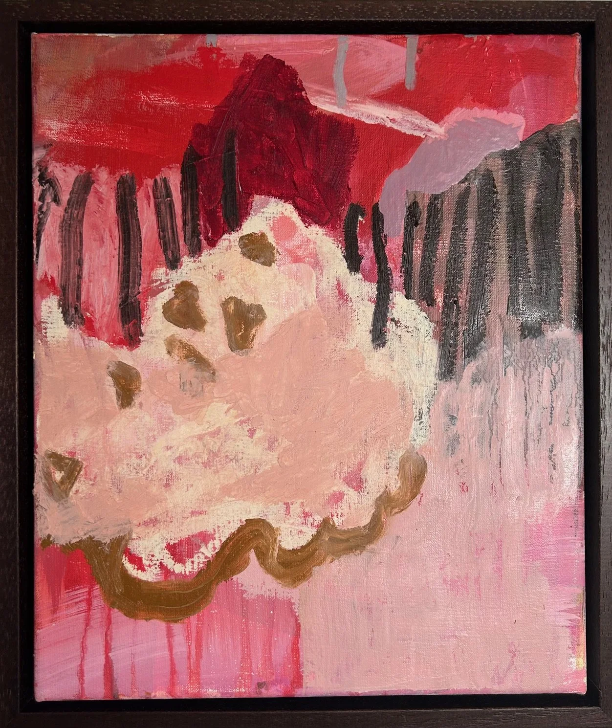   Another birthday party , 2026 Acrylic and oil on linen 25×30cm (open framed) £880 
