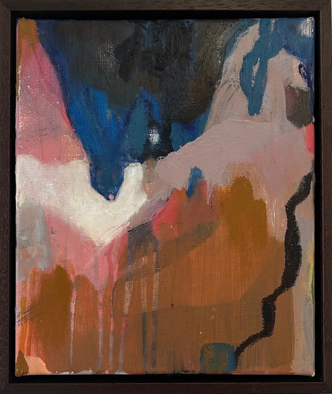   Tenterhooks , 2026 Acrylic and oil on linen 25×30cm (open framed) £880 