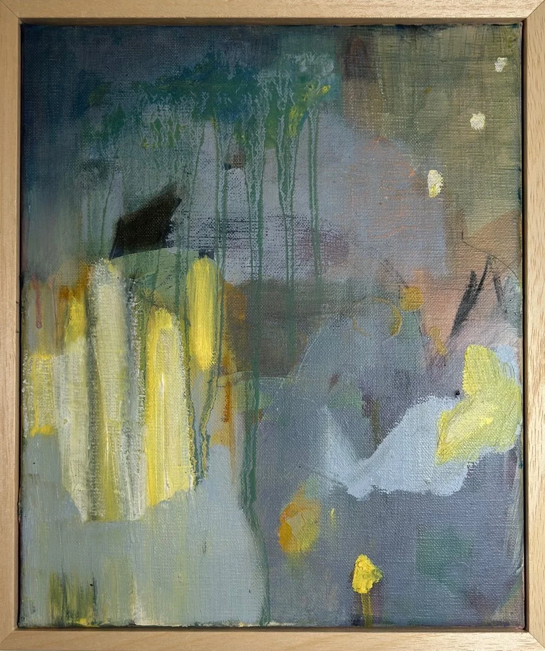   The last bedtime story , 2026 Acrylic and oil on linen 25×30cm (open framed) SOLD 