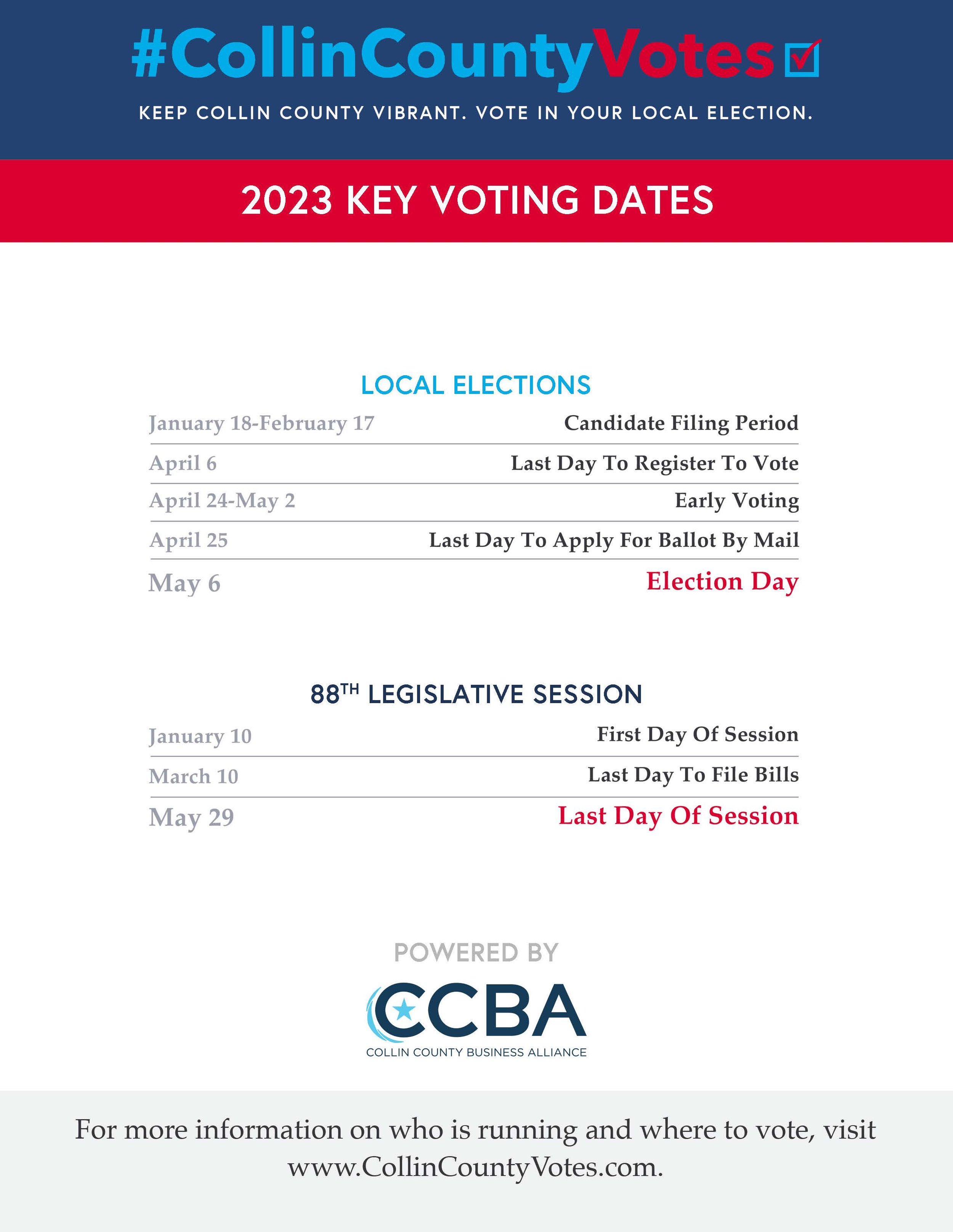 2023 Election & Legislative Calendar