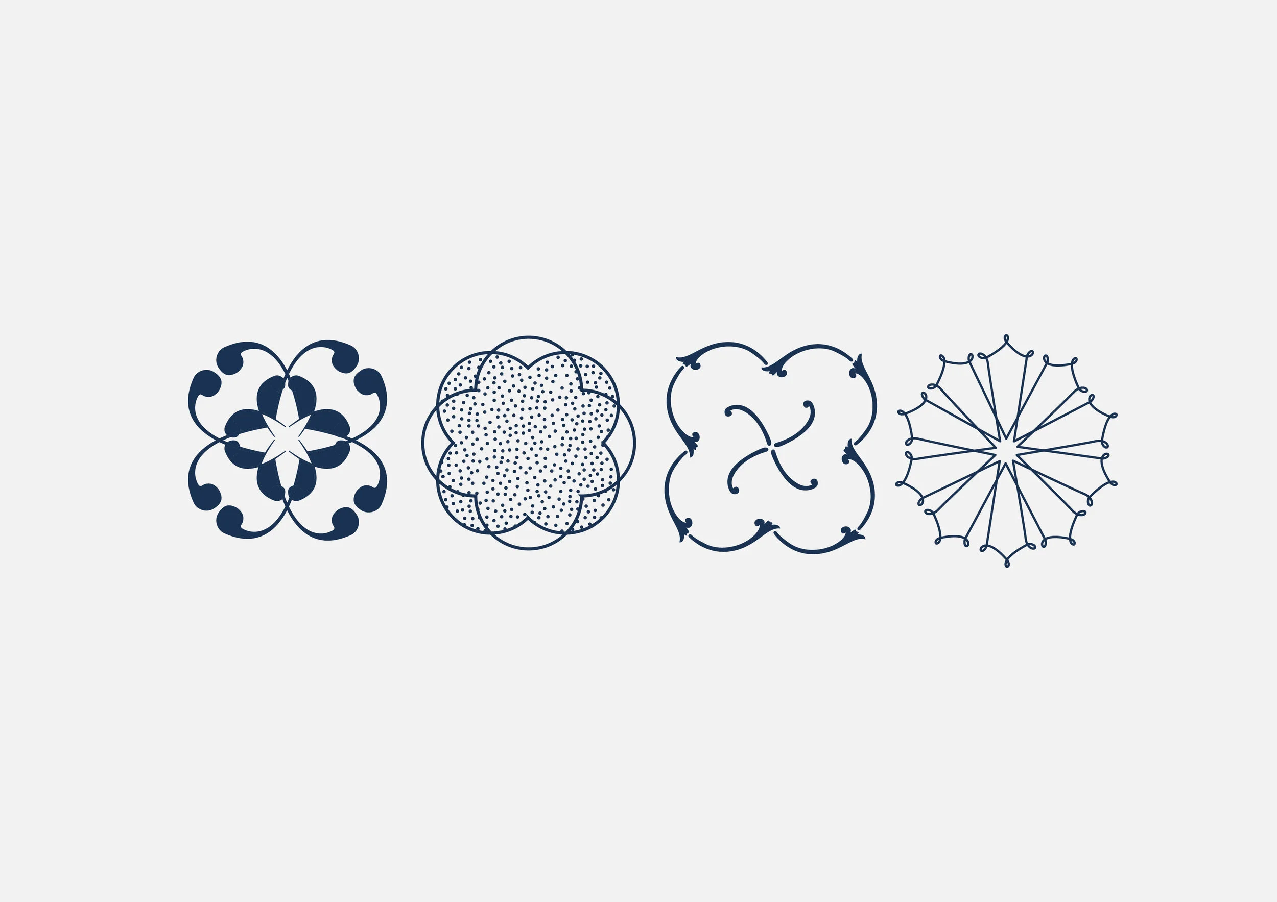Élaboration d’un jeu de motifs créé à partir des dessins de faïences des collections Gien.
