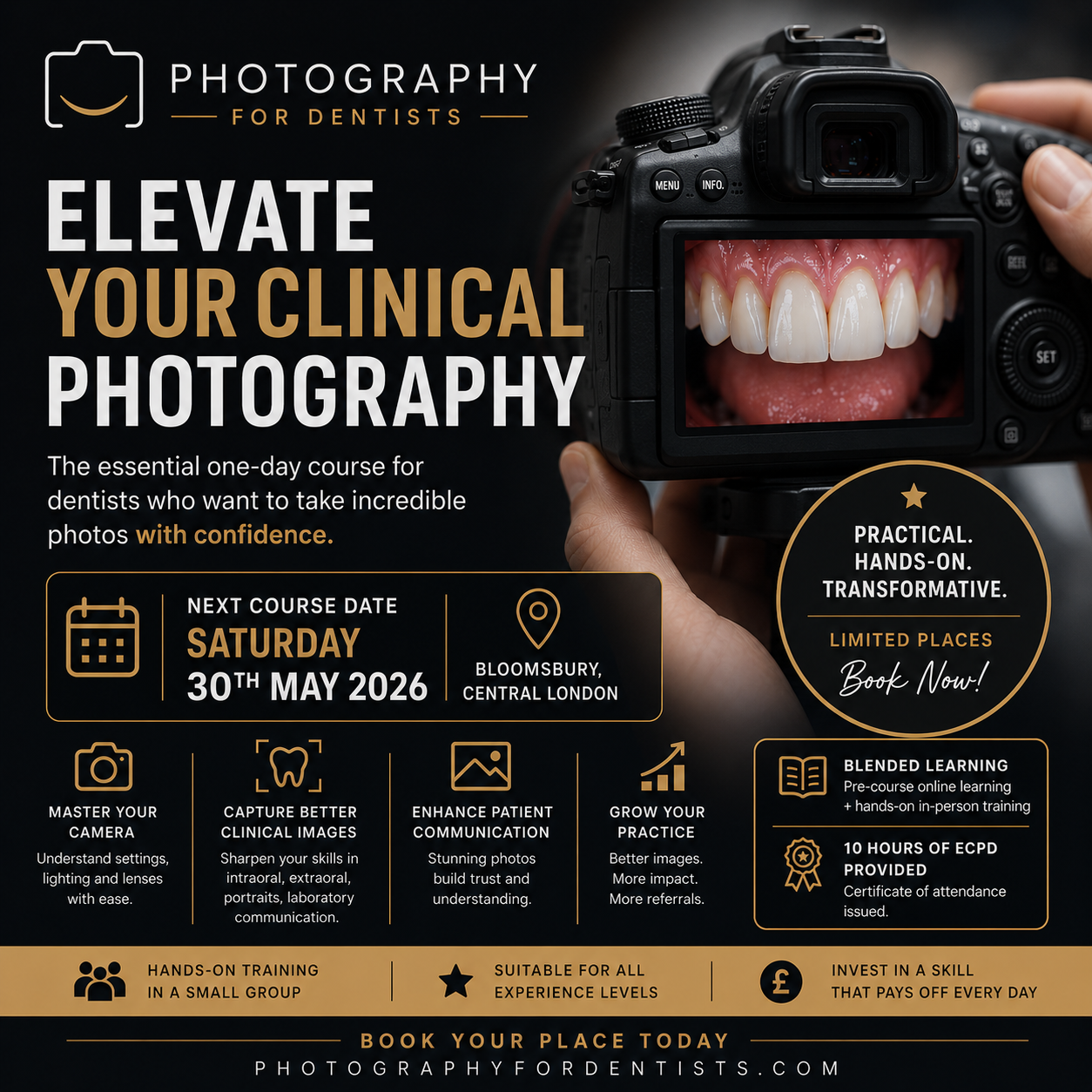 THE ART OF DIGITAL DENTAL PHOTOGRAPHY | Saturday 30th May 2026 | London