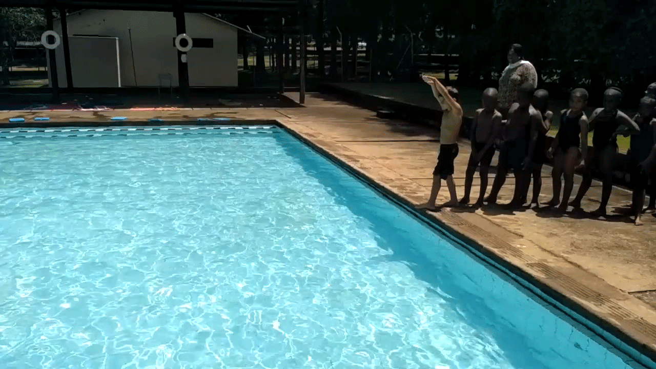 These kids were learning to swim and I was learning how to run a business
