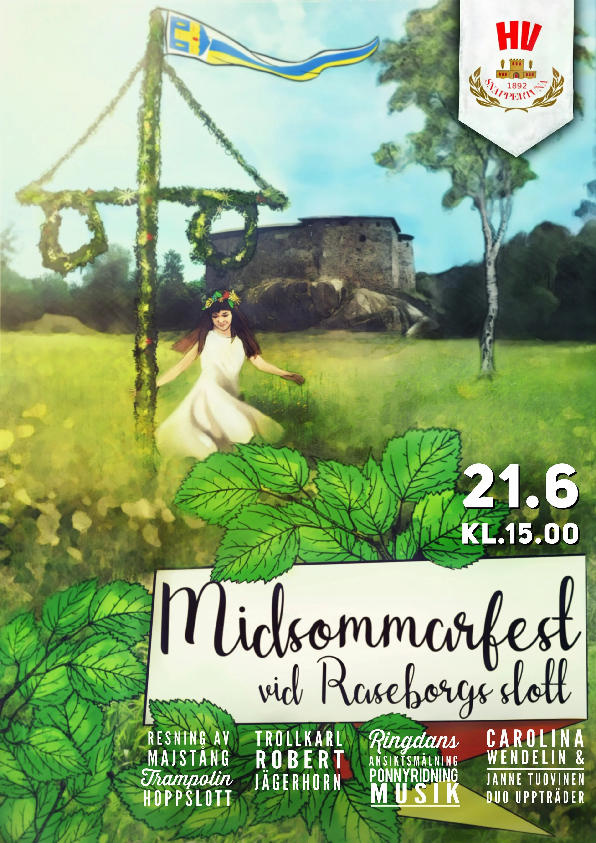 Midsommarfest vid Raseborgs slott 21.6 kl.15.00