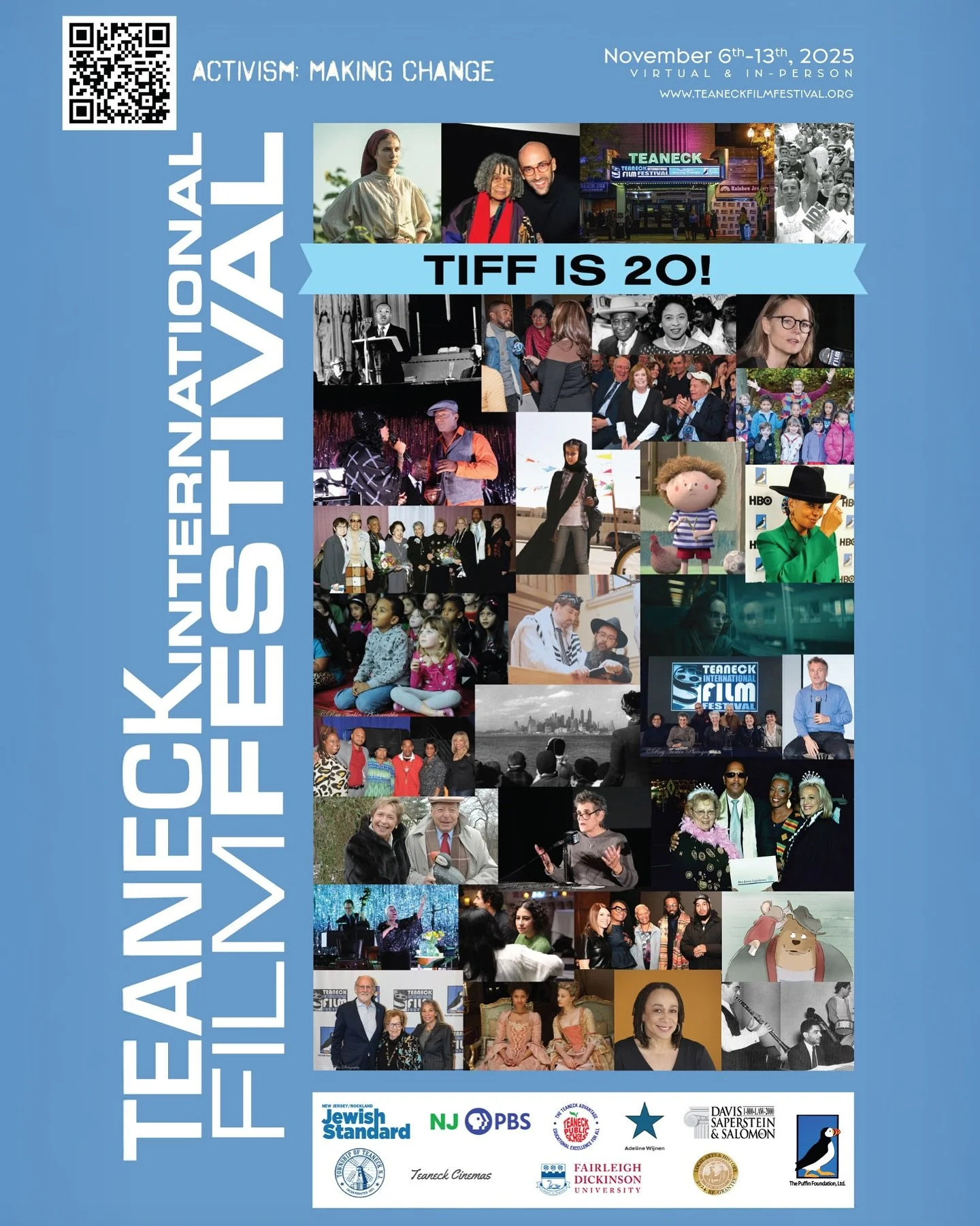 🎟️ Tickets are ON SALE NOW! 🎟️
Celebrate two decades of powerful storytelling with our 20th Anniversary Commemorative Poster featuring unforgettable images from 20 years of film, community, and creativity. ✨

📅 Join us at TIFF 2025- November 6th-1