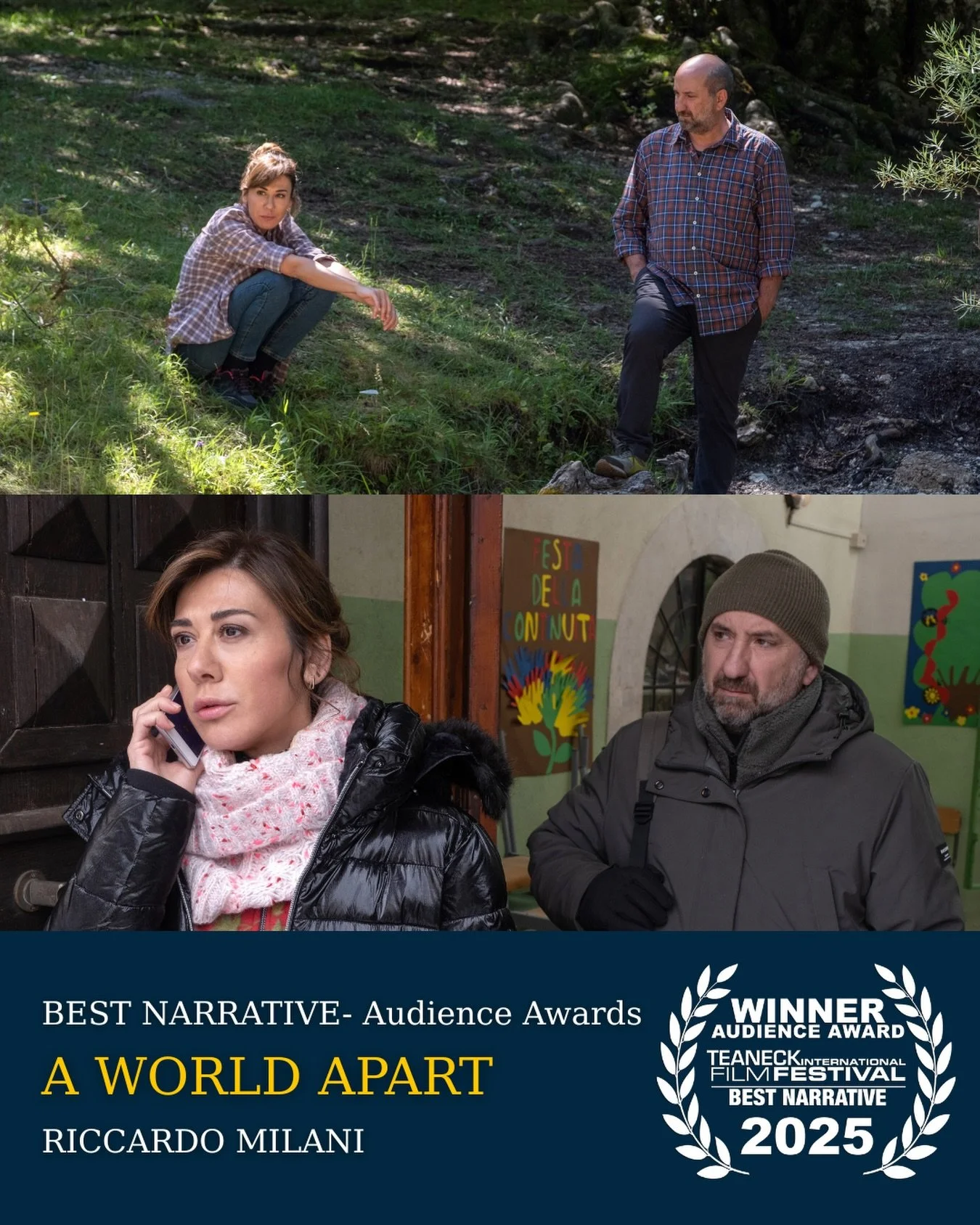 🌟 TIFF 2025 Centerpiece Film and winner of the Best Narrative- Audience Awards!
This heartfelt Italian comedy-drama lit up the night at its NJ premiere. Huge thanks to director @ricmilanioff for sharing this film with us! 

The festival may be over,
