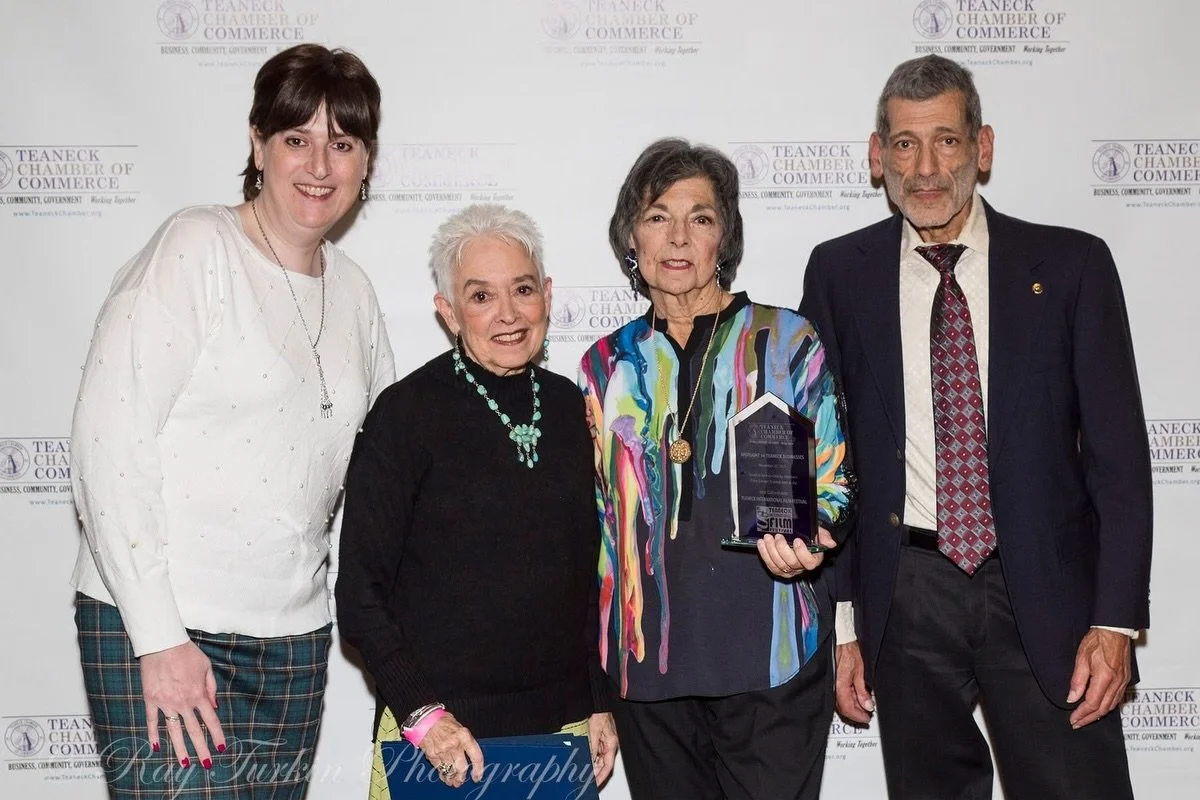 What an honor! TIFF has been named Teaneck&rsquo;s Best Cultural Arts Program, and Judy Distler, along with former Exec Director &amp; co-founder Ellen Rand, proudly accepted the award!
This recognition belongs to every volunteer, filmmaker, sponsor,