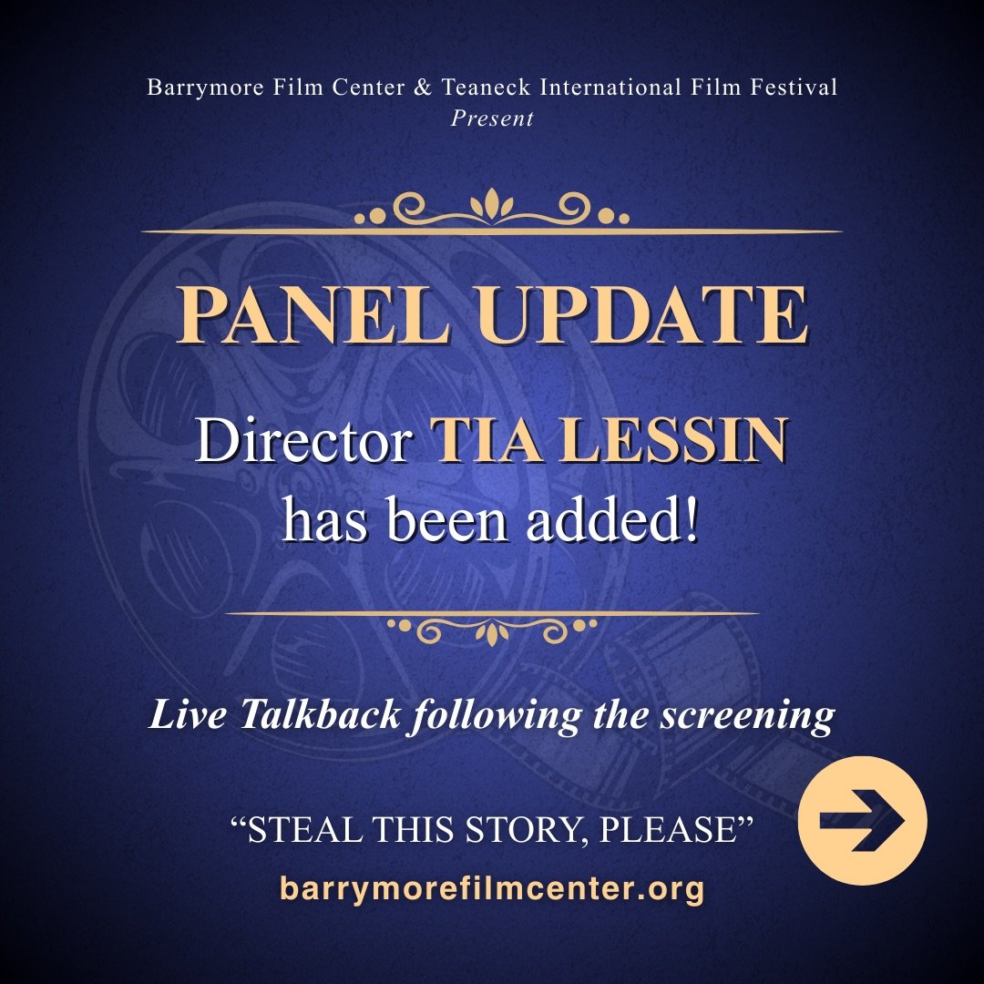 🚨 Panel Update! 
Tia Lessin, the co-director of &ldquo;Steal This Story, Please!, has been added to the live talkback following the screening.
She&rsquo;ll join Amy Goodman and producer Karen Ranucci for an in-depth conversation on film, journalism,