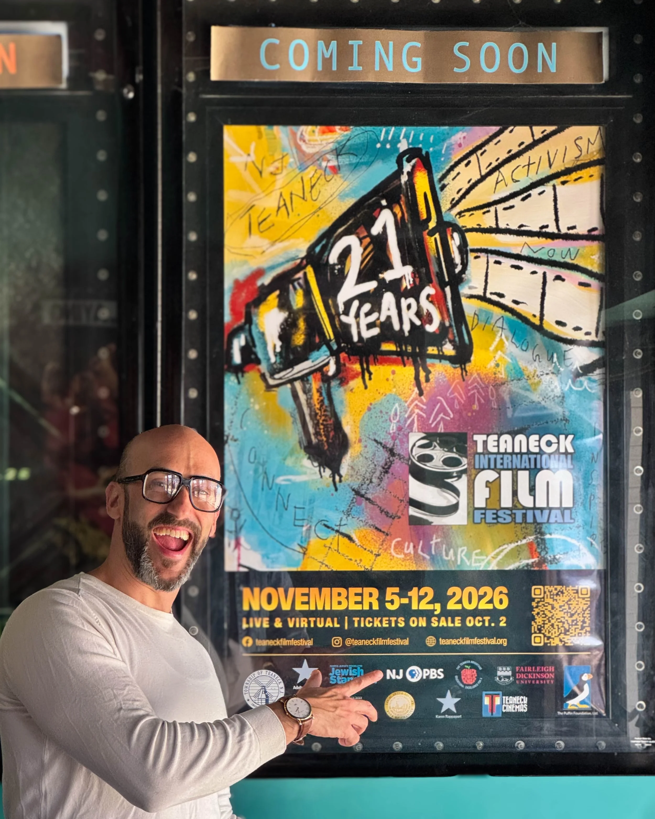 The official 2026 Teaneck International Film Festival posters are here! Our executive director was out and about hanging these up at Teaneck Cinemas and our local library. @teaneckcinemas @teanecklibrary 

Want to help spread the word? DM us if you&r