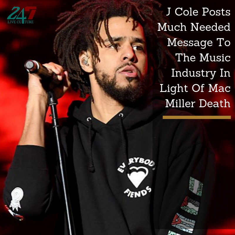 J. Cole Posts Much Needed Message To The Music Industry In Light Of Mac Miller Death