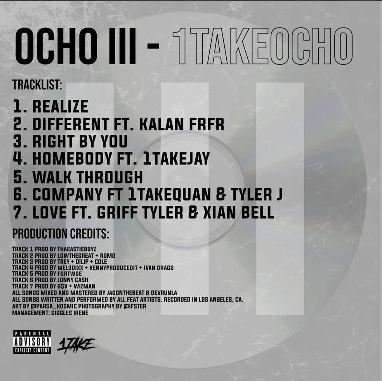 1TakeOcho Talks The Release Of His Latest EP "Ocho III"