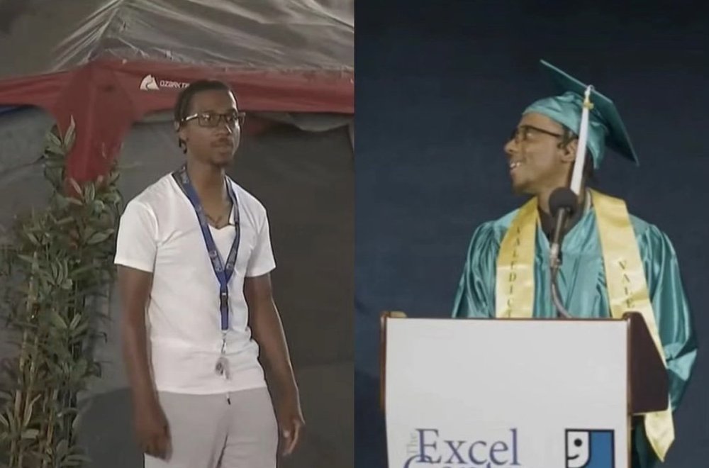 Michael Jeffery Graduates High School as Valedictorian After Living in