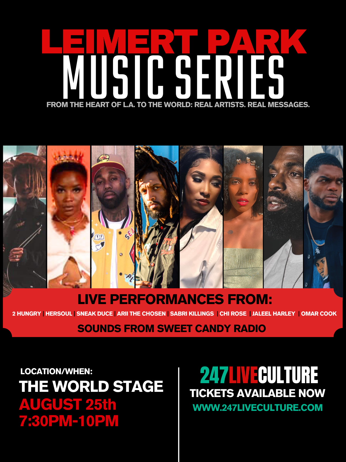 Leimert Park Music Series Returns August 25 with Powerful Lineup of Rising Black Artists at The World Stage
