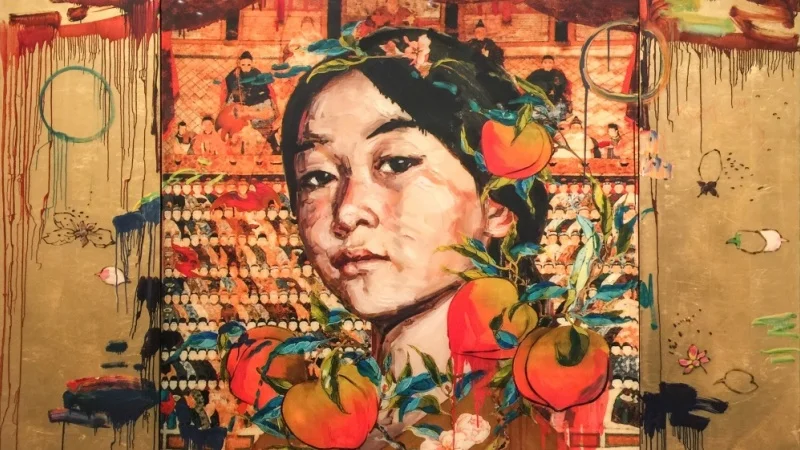 Art by contemporary Chinese artist, Hung Liu
