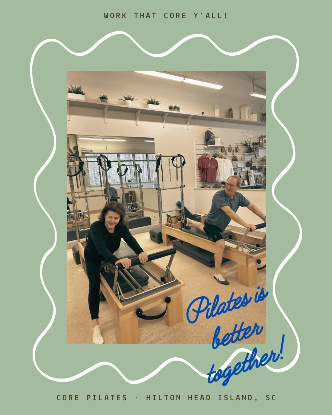 ✨Pilates is better together!! ✨ 

It&rsquo;s just the best when couples share a love for pilates and we love watching them get stronger and stronger together!! 💕 #workthatcoreyall #corepilateshhi