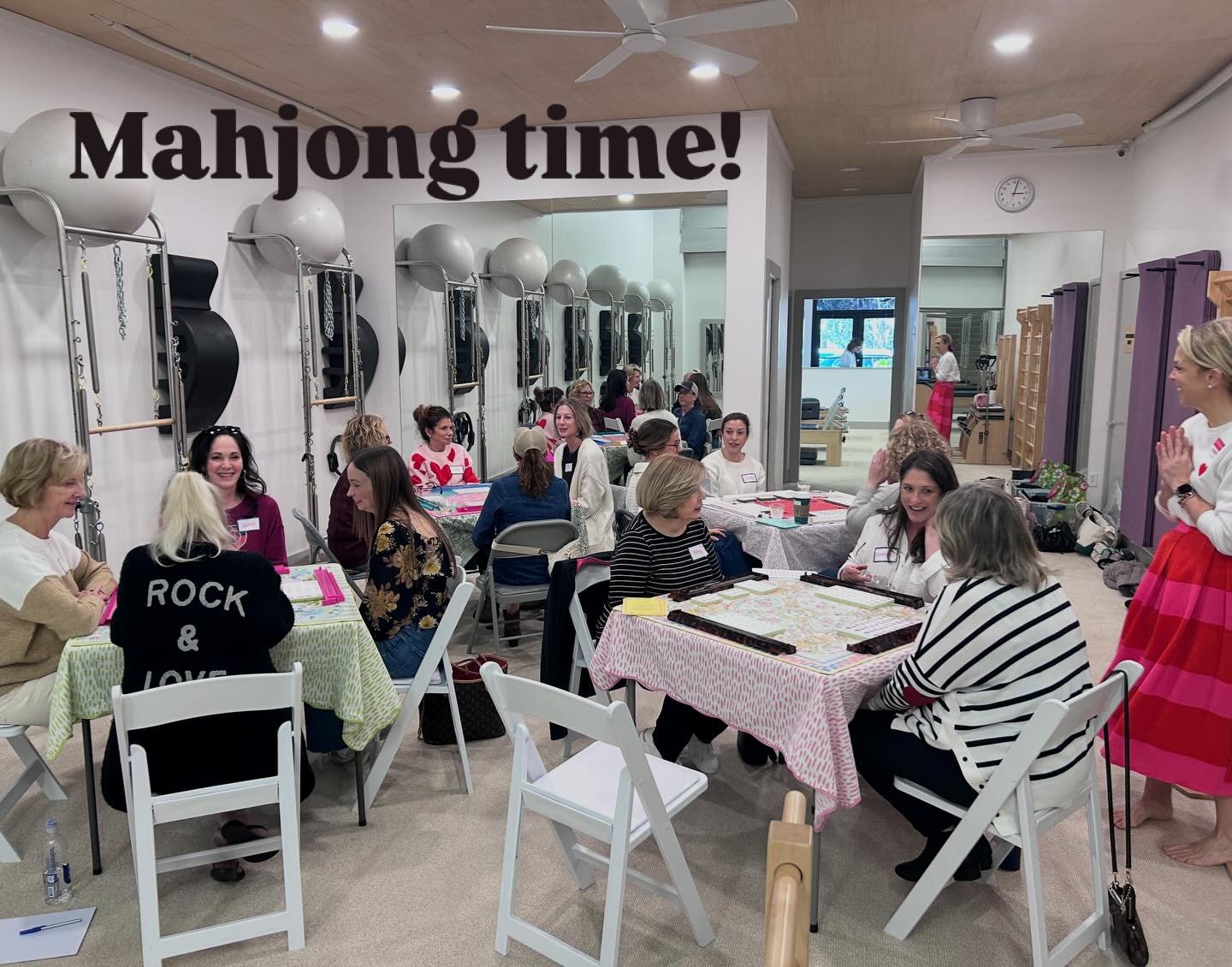 We had the MOST fun learning and laughing during our first Mahjong lesson with @pinkpalmettomahjong !! 💖🀄️✨ We can&rsquo;t wait to learn more next week!!