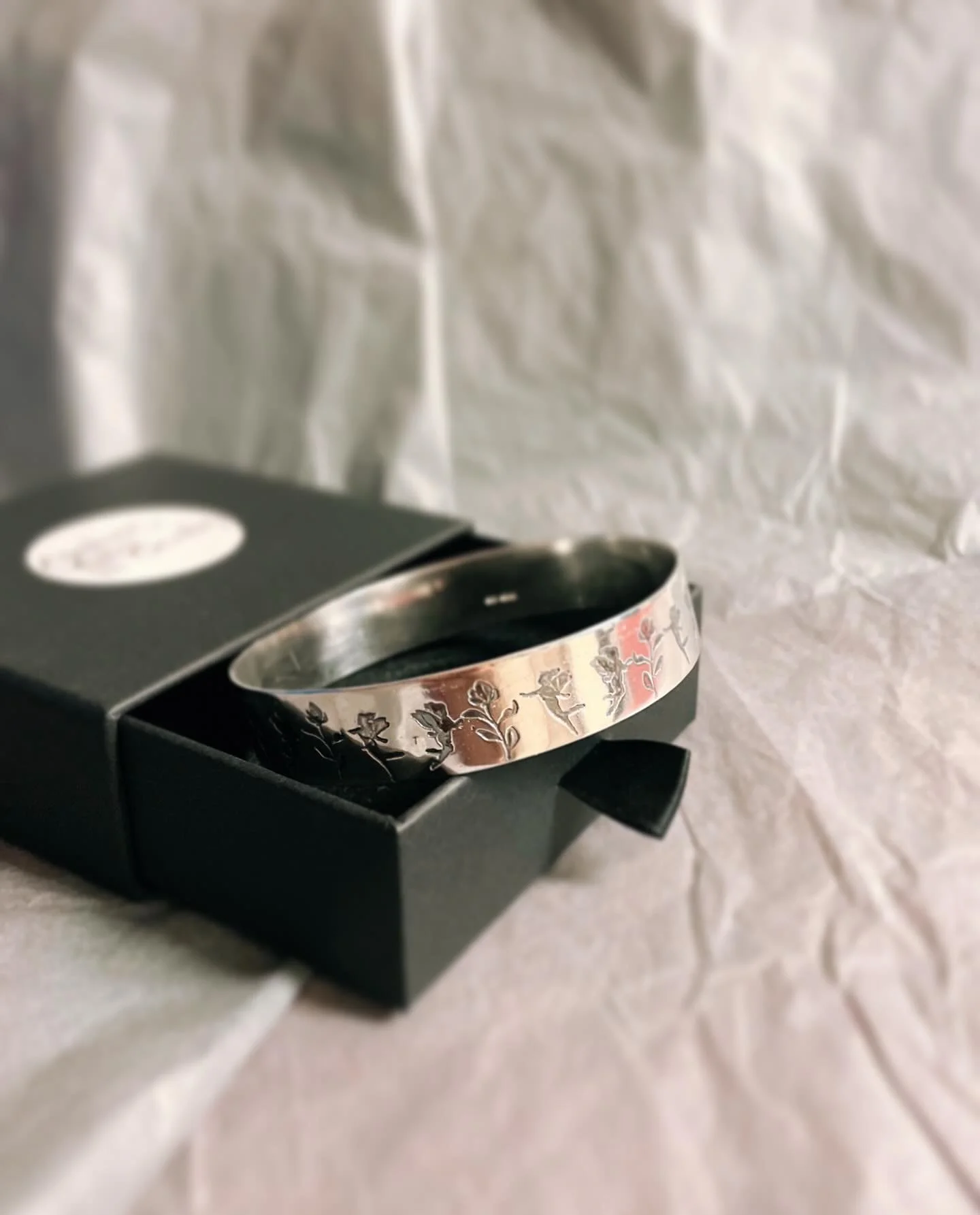 This fairies &amp; roses bangle was commissioned last Xmas (and yes. I&rsquo;m only just showing you 🙄) 
I need to remember to photograph the pieces I make before they fly away home! 
Anyway, I loved making this piece &amp; think it deserves a spot 