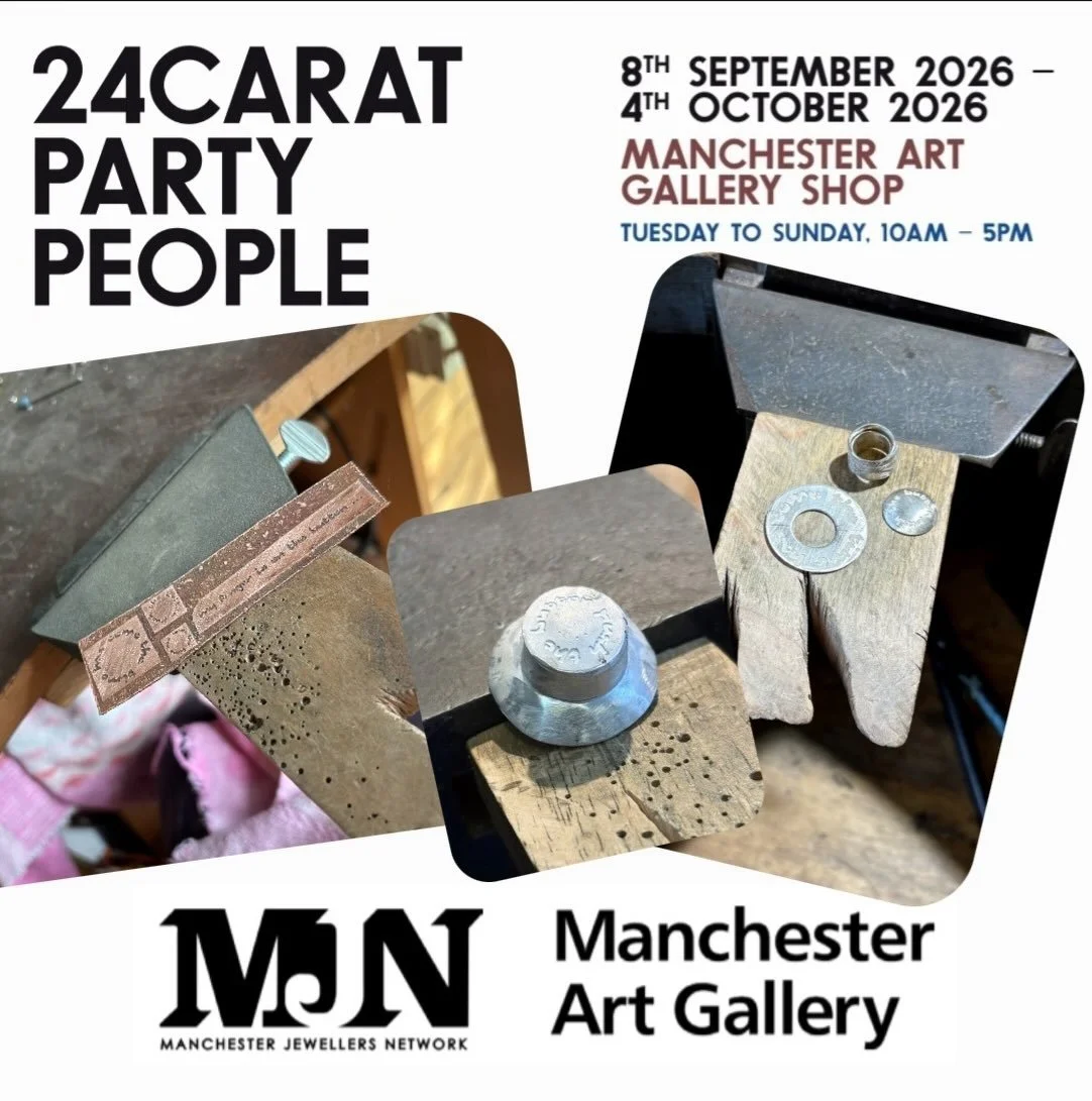The end is in sight, so close to finishing this little project off. 
Really looking forward to seeing everyone else&rsquo;s creations for Manchester Jewellery Week - this September, MJN will be at Manchester Art Gallery Shop with 
24 CARAT PARTY PEOP