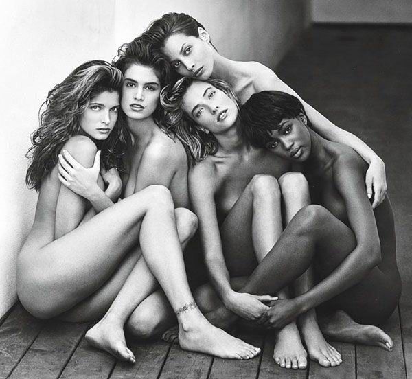 90talets supermodellar fotografert av Herb Ritts / Herb Ritts Foundation / The J. Paul Getty Museum, Los Angeles