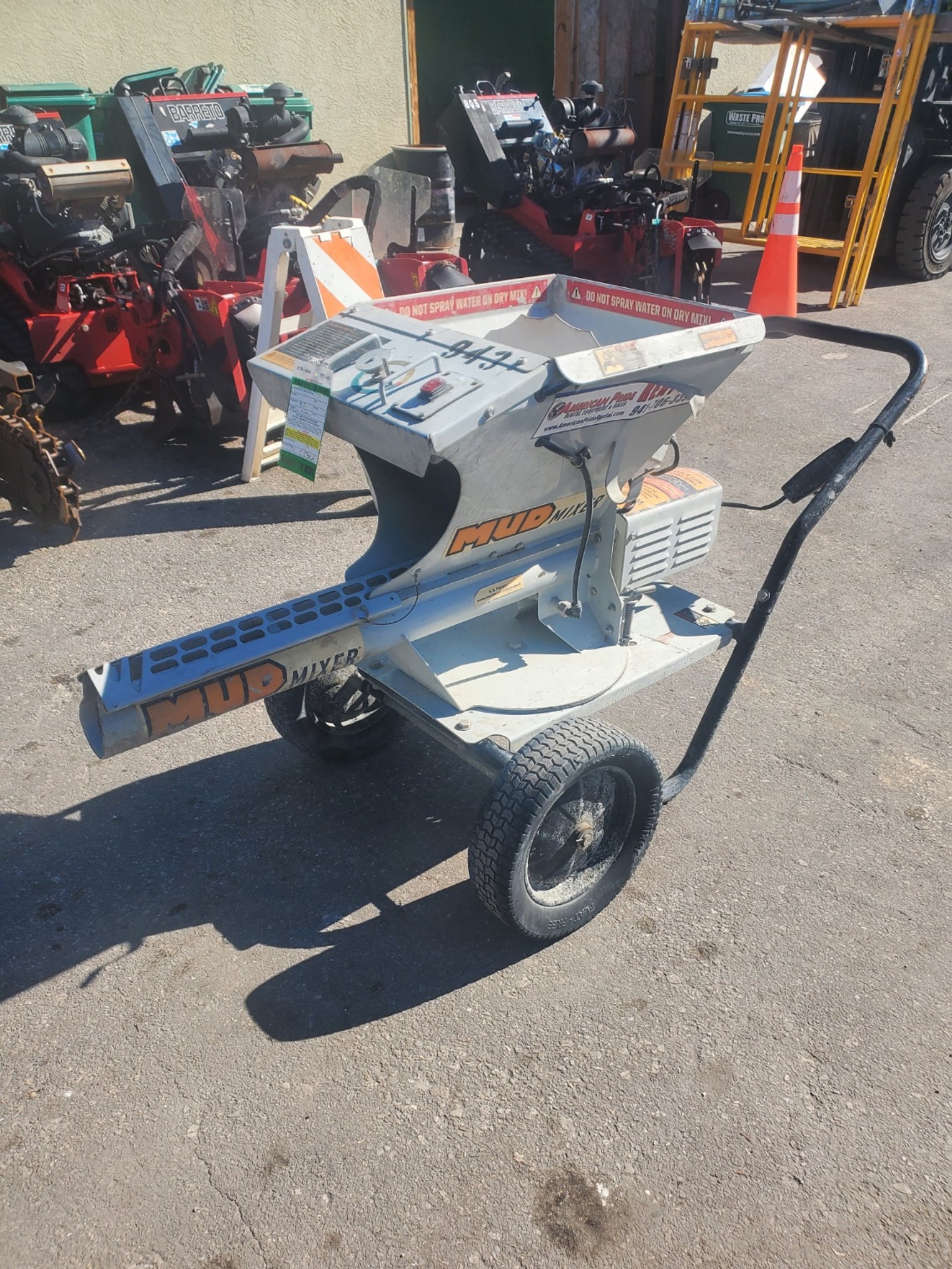 Used MudMixer Portable Concrete Mortar Mixer $2100